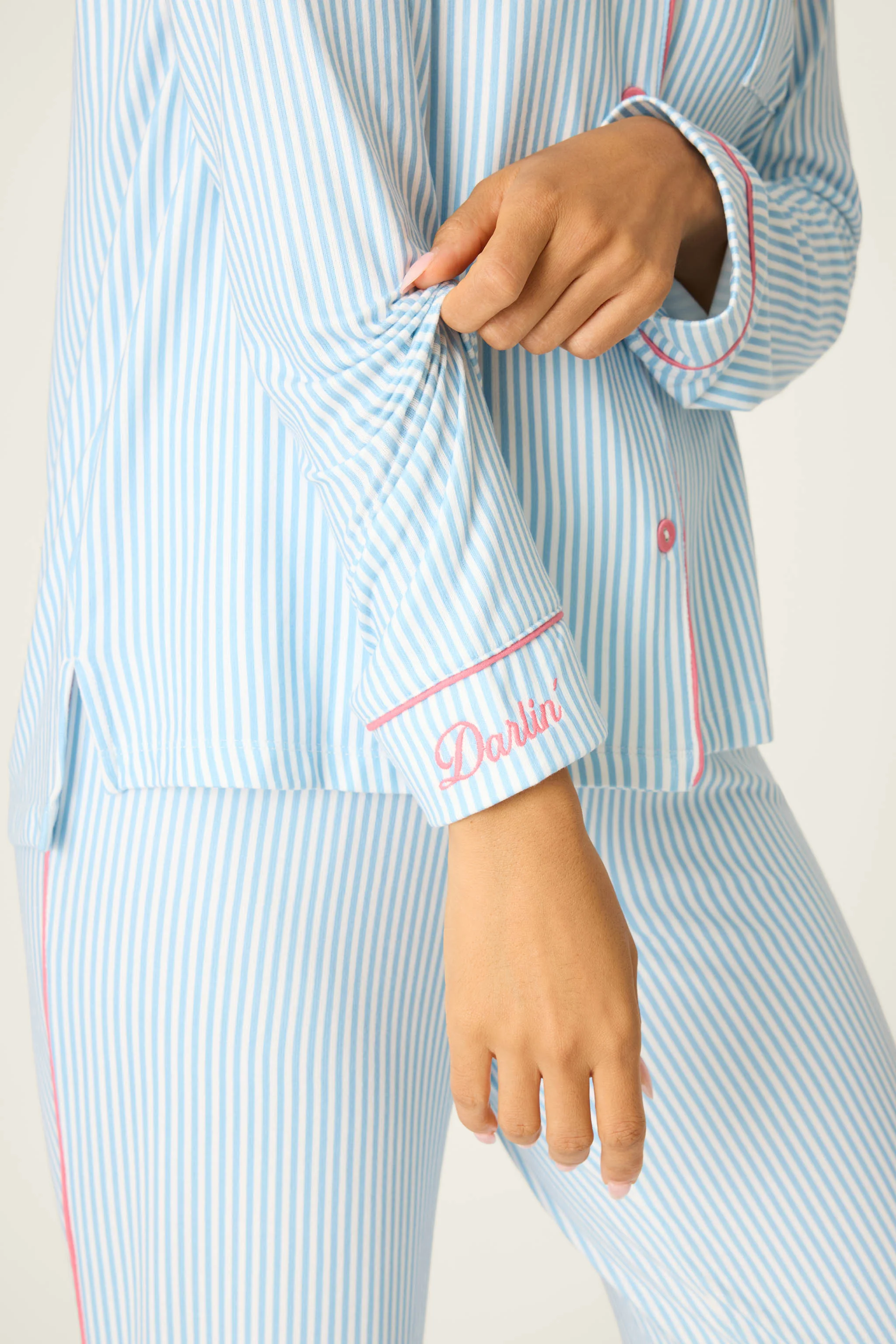 Western Blooms Blue Stripe Darlin 3-Piece PJ Set - Image 4