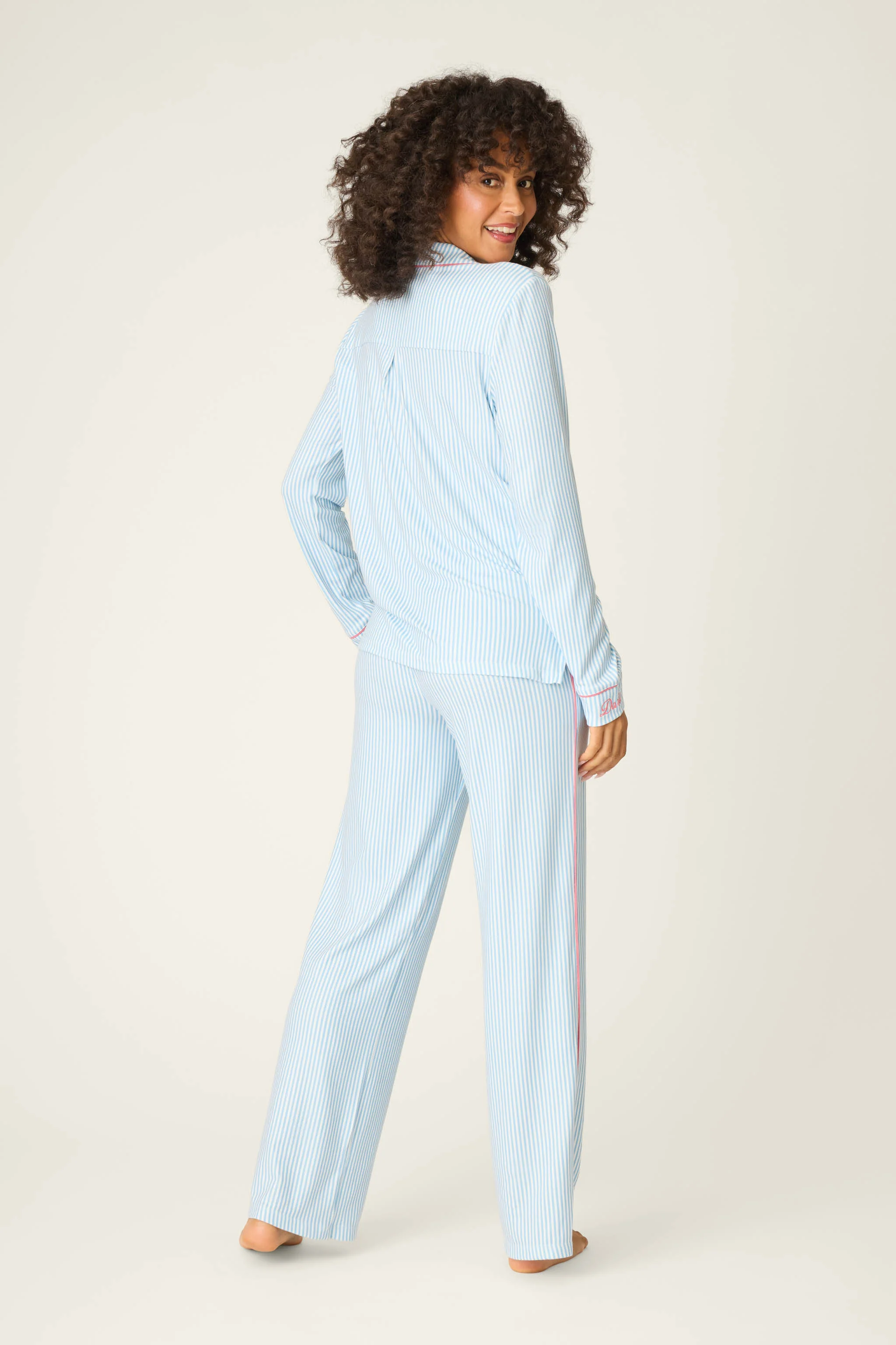 Western Blooms Blue Stripe Darlin 3-Piece PJ Set - Image 5