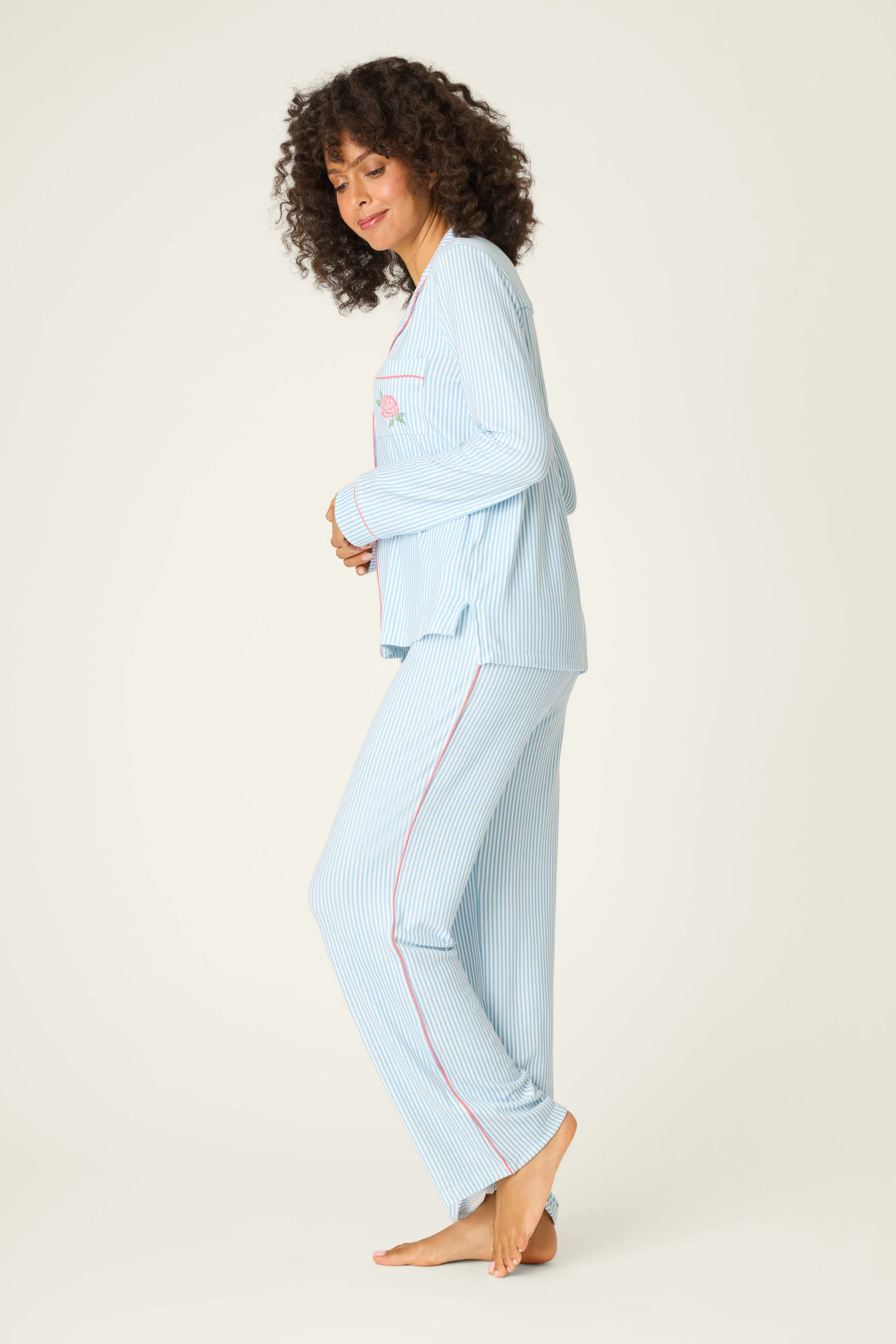 Western Blooms Blue Stripe Darlin 3-Piece PJ Set - Image 6