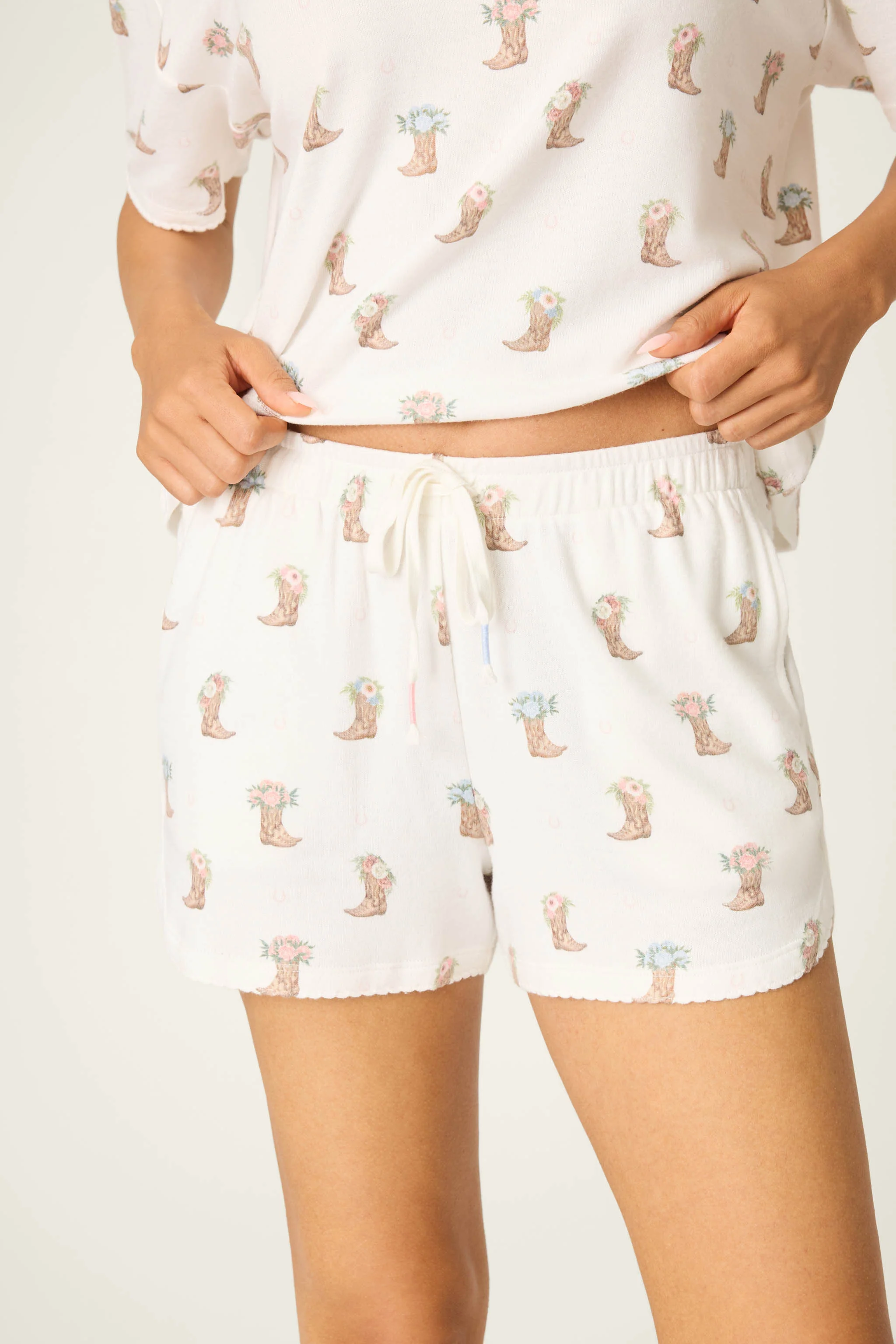 Western Blooms Boot Bouquet Shorts - Image 2