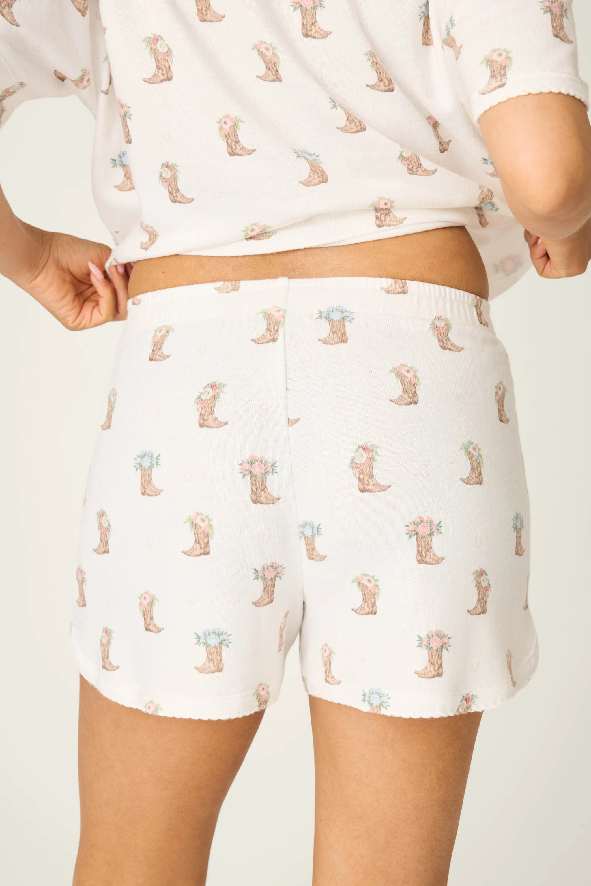 Western Blooms Boot Bouquet Shorts - Image 3