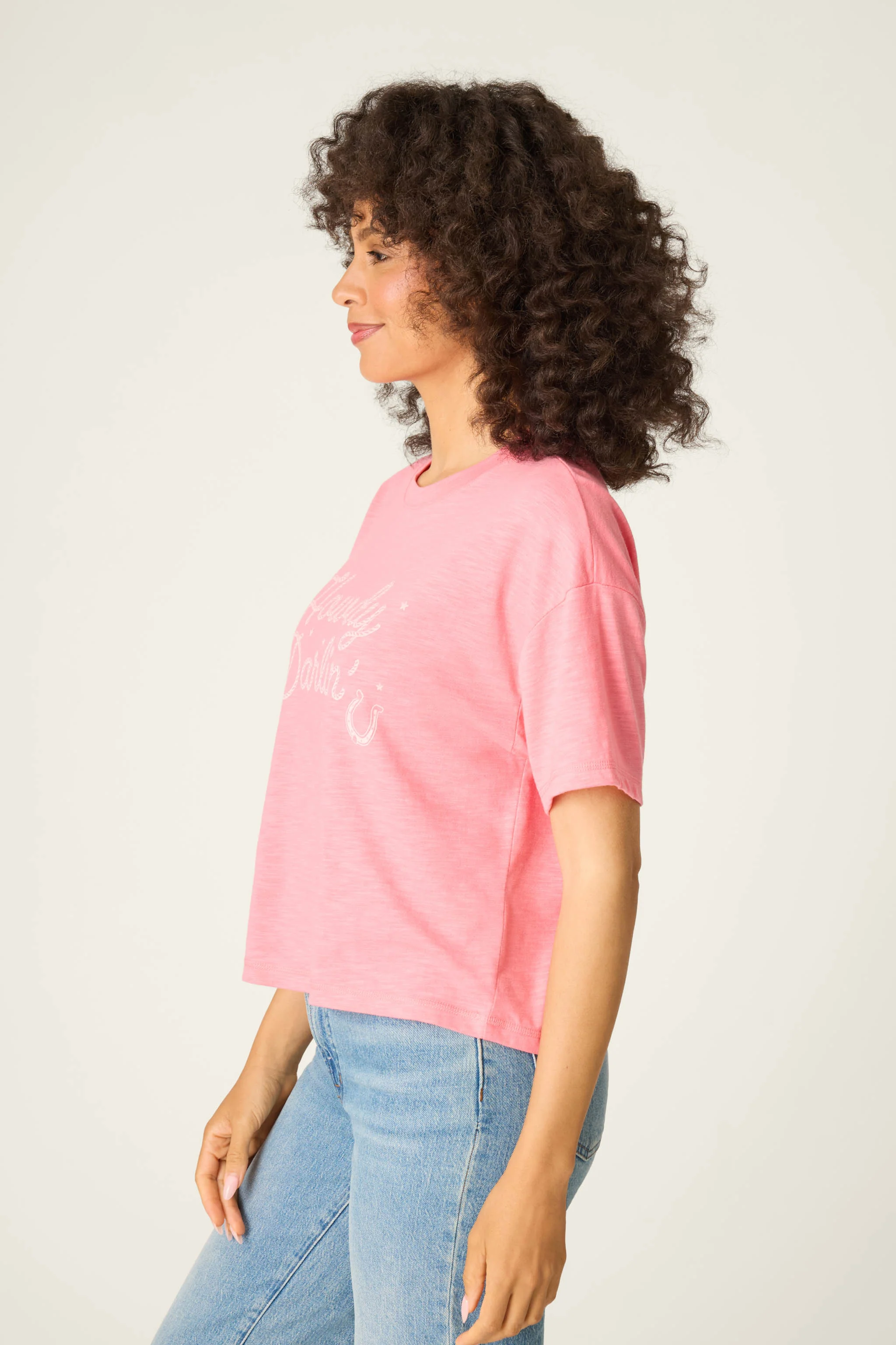Western Blooms Howdy Darlin Graphic Print T-Shirt - Image 4
