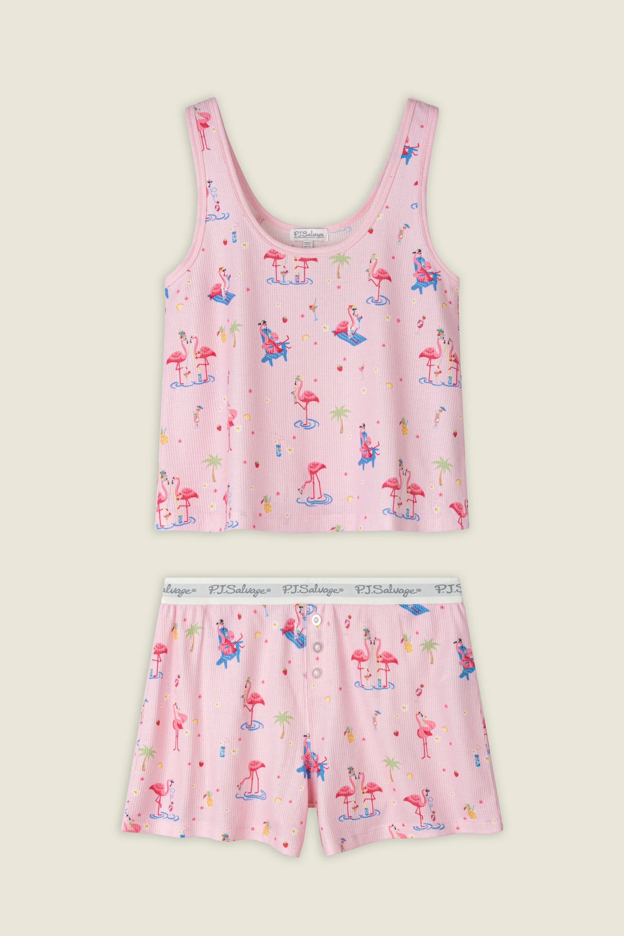 Boyfriend Boxer Tiki Flamingos Short Set - Image 7