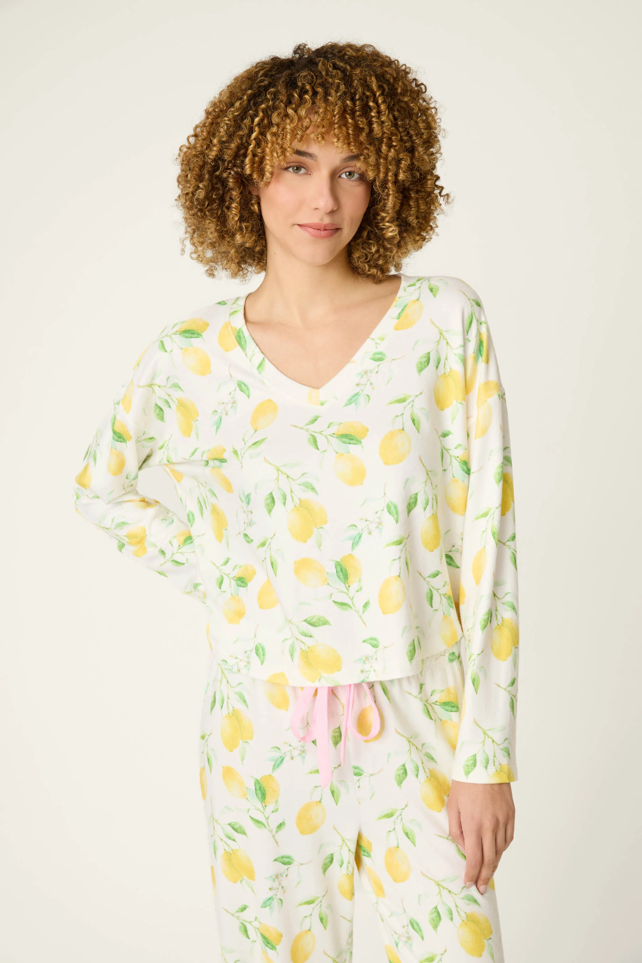 La Dolce Spritz Lemon Zest Long Sleeve Top