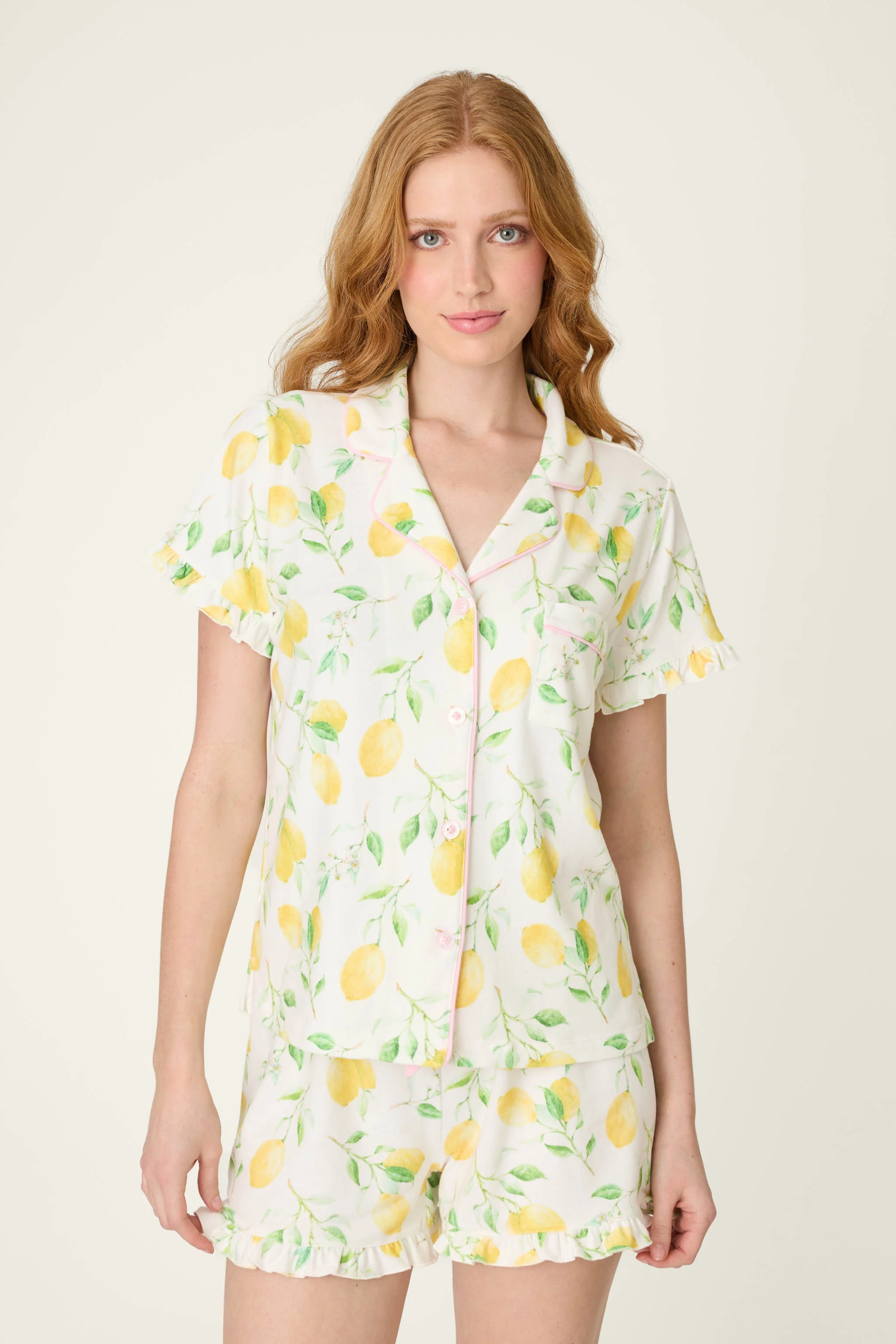 La Dolce Spritz Lemon Zest Short Sleeve Top
