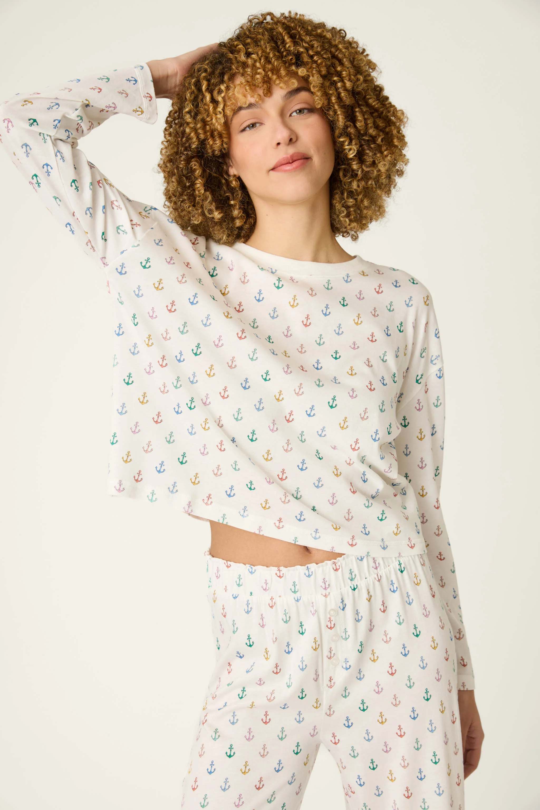 Meet Me By The Sea Anchors Aweigh Long Sleeve Top - Image 6