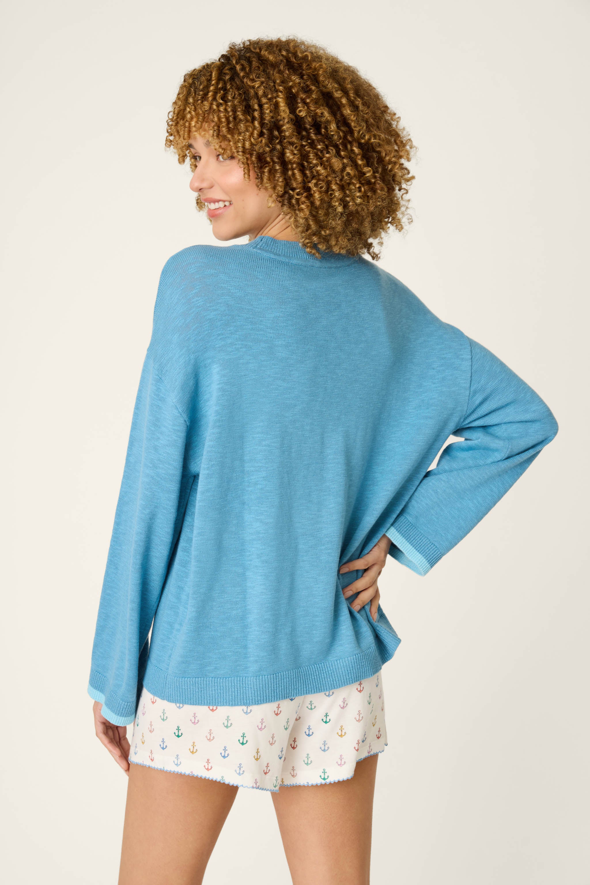 Meet Me By The Sea Anchor Down Sweater - Image 2