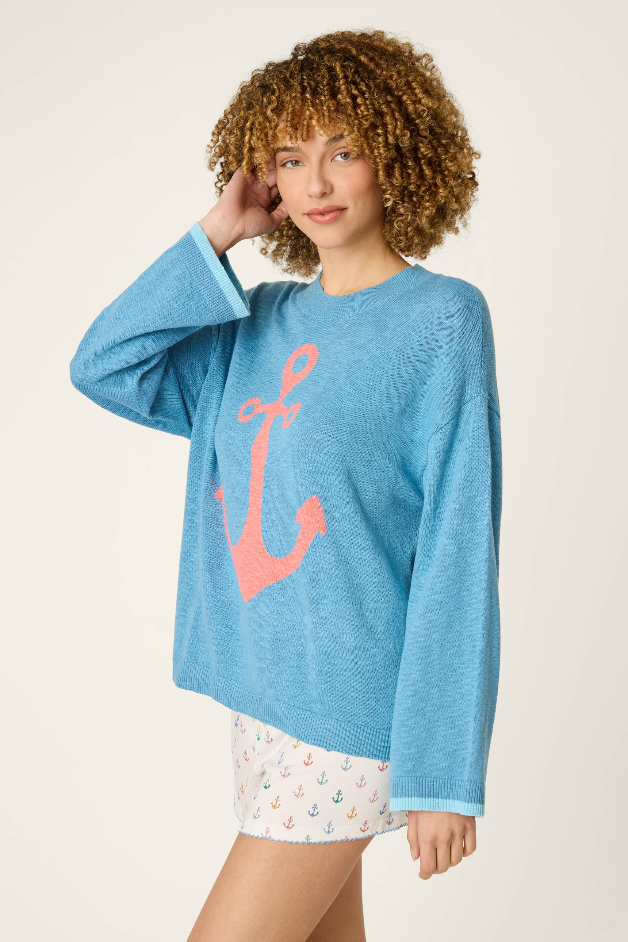 Meet Me By The Sea Anchor Down Sweater - Image 4