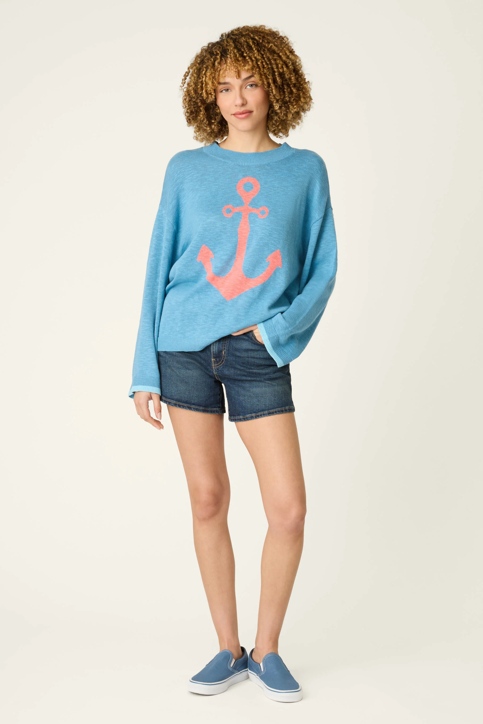 Meet Me By The Sea Anchor Down Sweater - Image 5