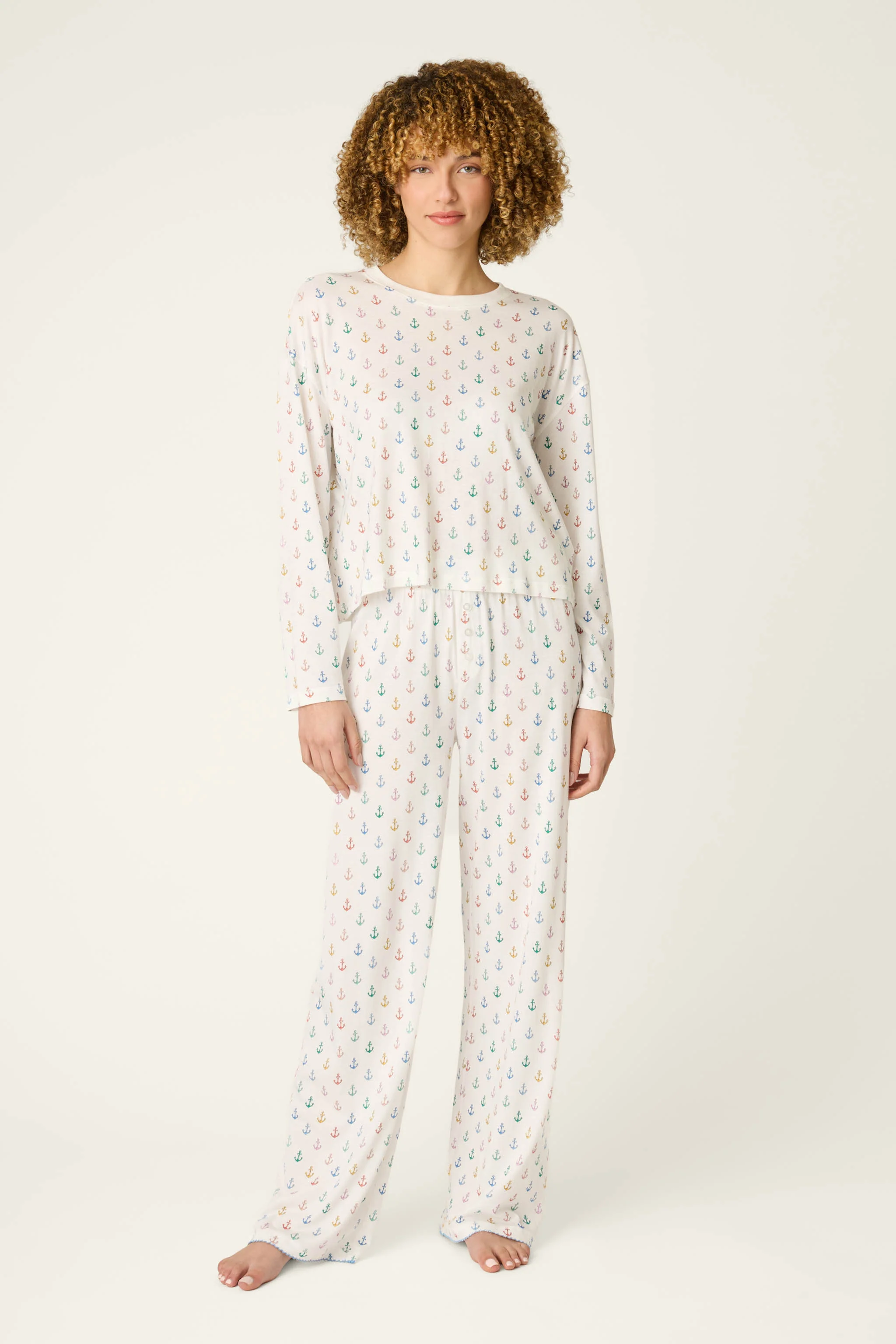Meet Me By The Sea Anchors Aweigh Pajama Pants - Image 3