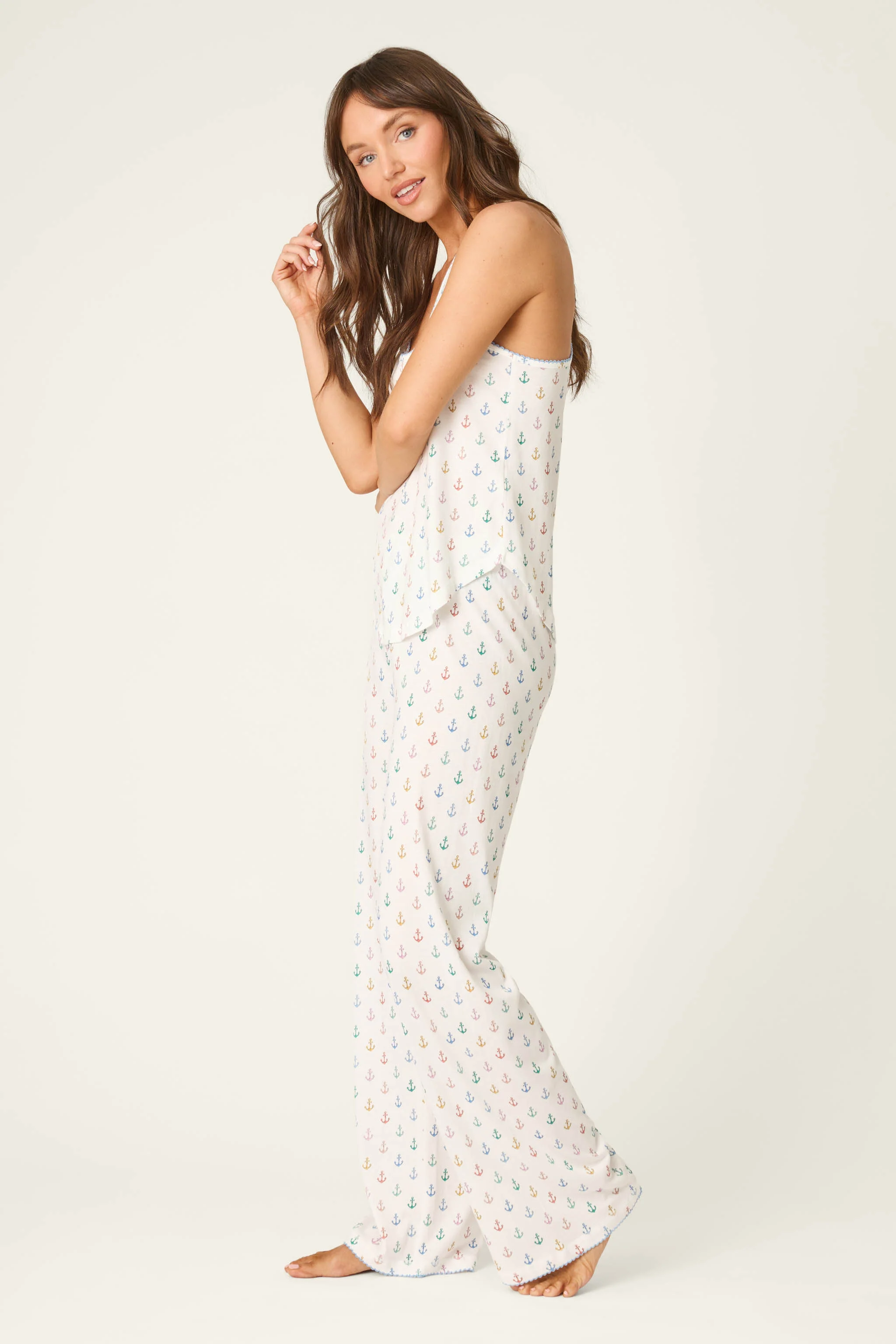 Meet Me By The Sea Anchors Aweigh Long PJ Set - Image 5