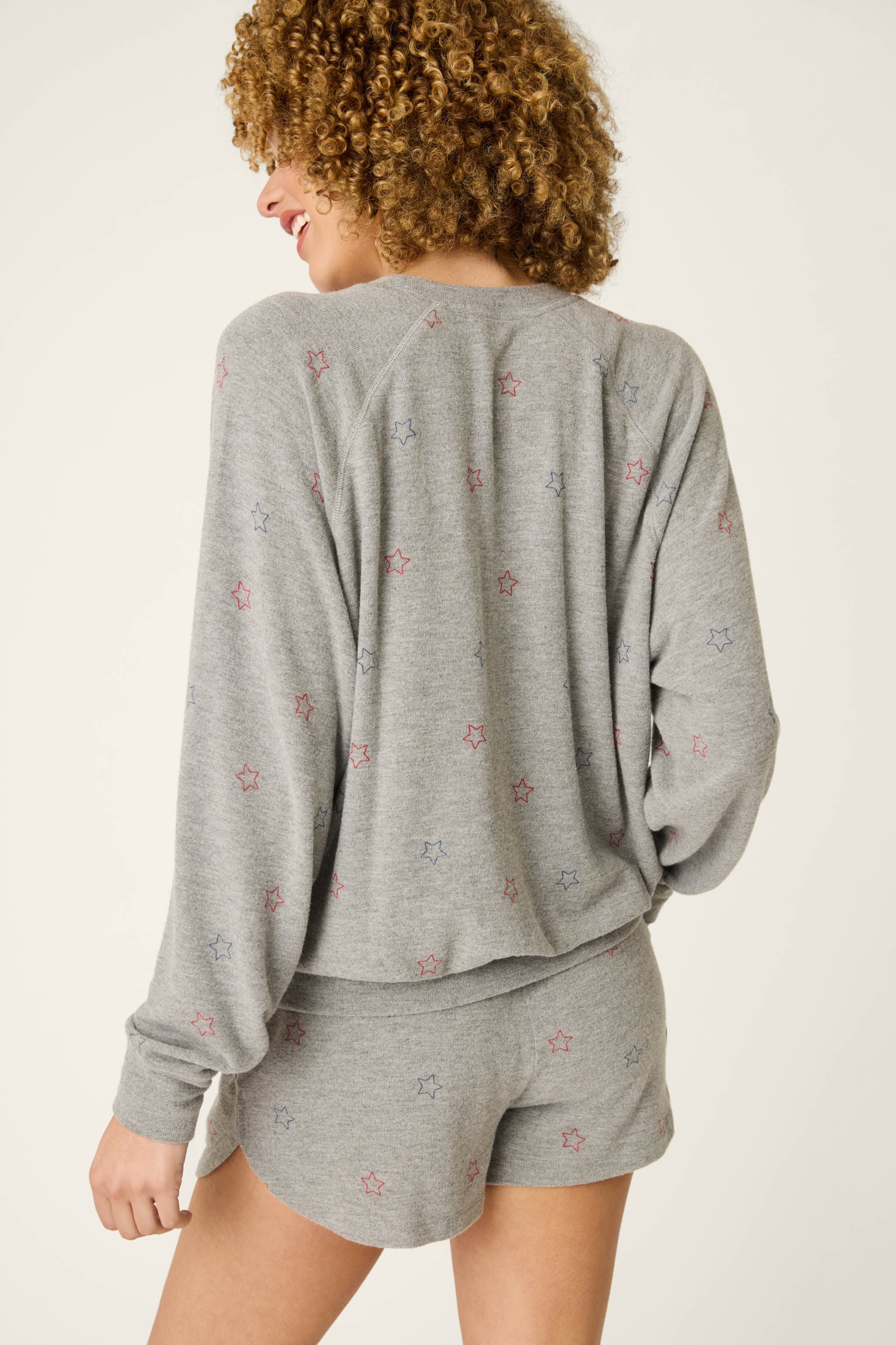 Red, White, & Woof Star Print Long Sleeve Top - Image 4