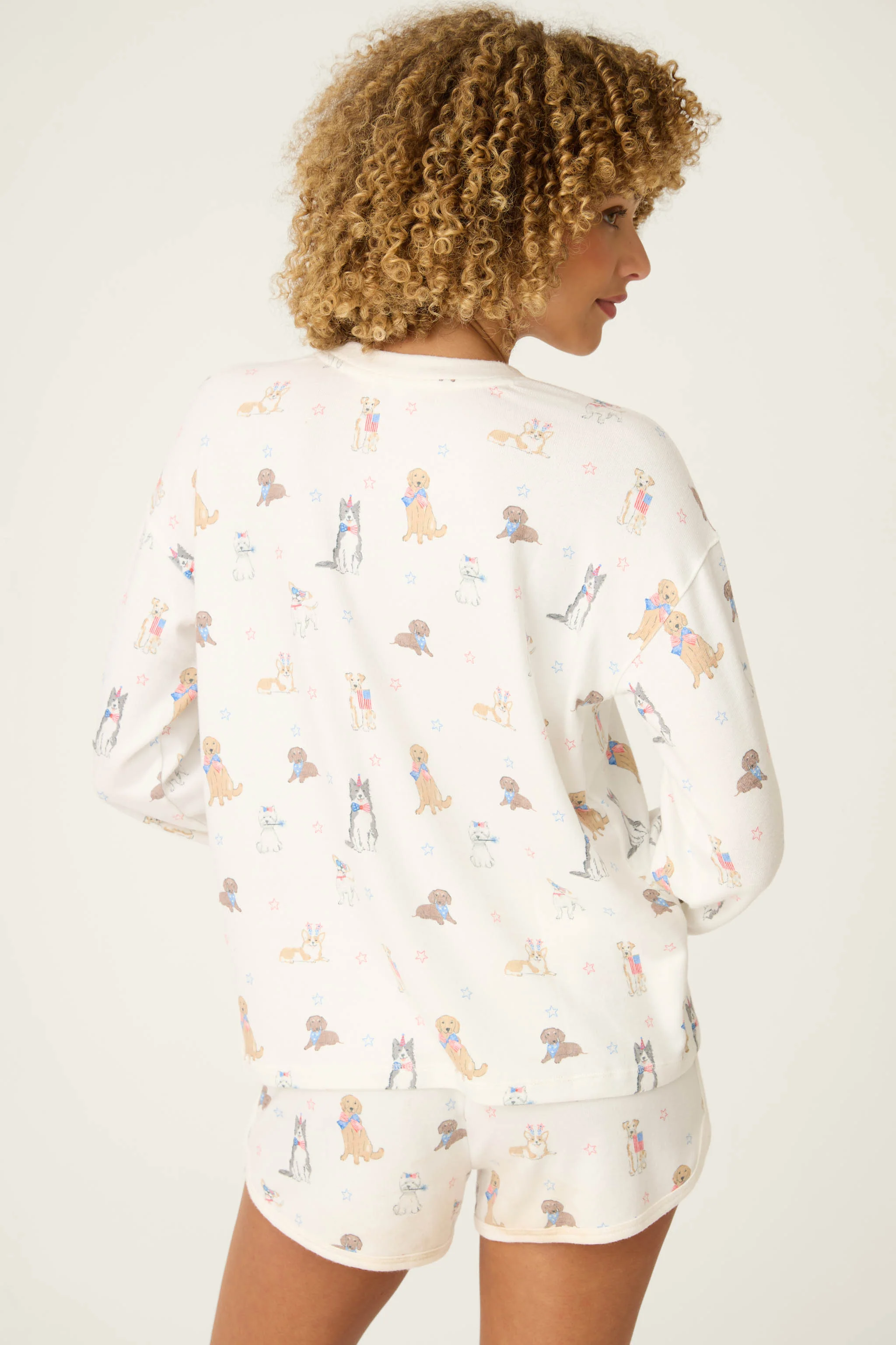 Red, White, & Woof Patriotic Pups Long Sleeve Top - Image 4