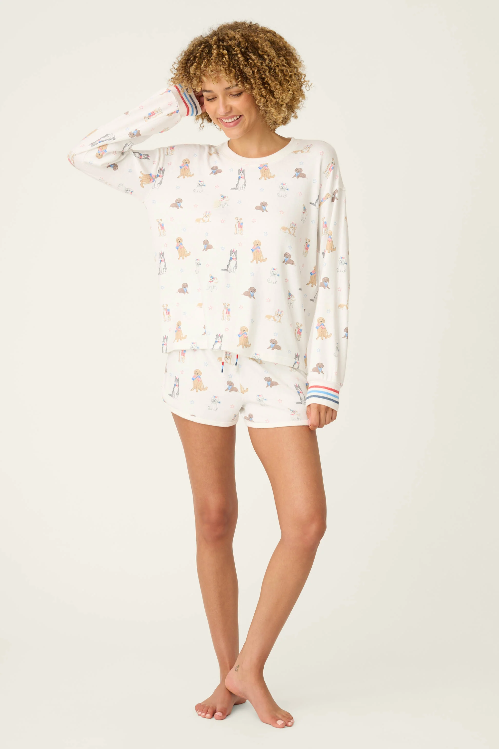 Red, White, & Woof Patriotic Pups Long Sleeve Top - Image 6