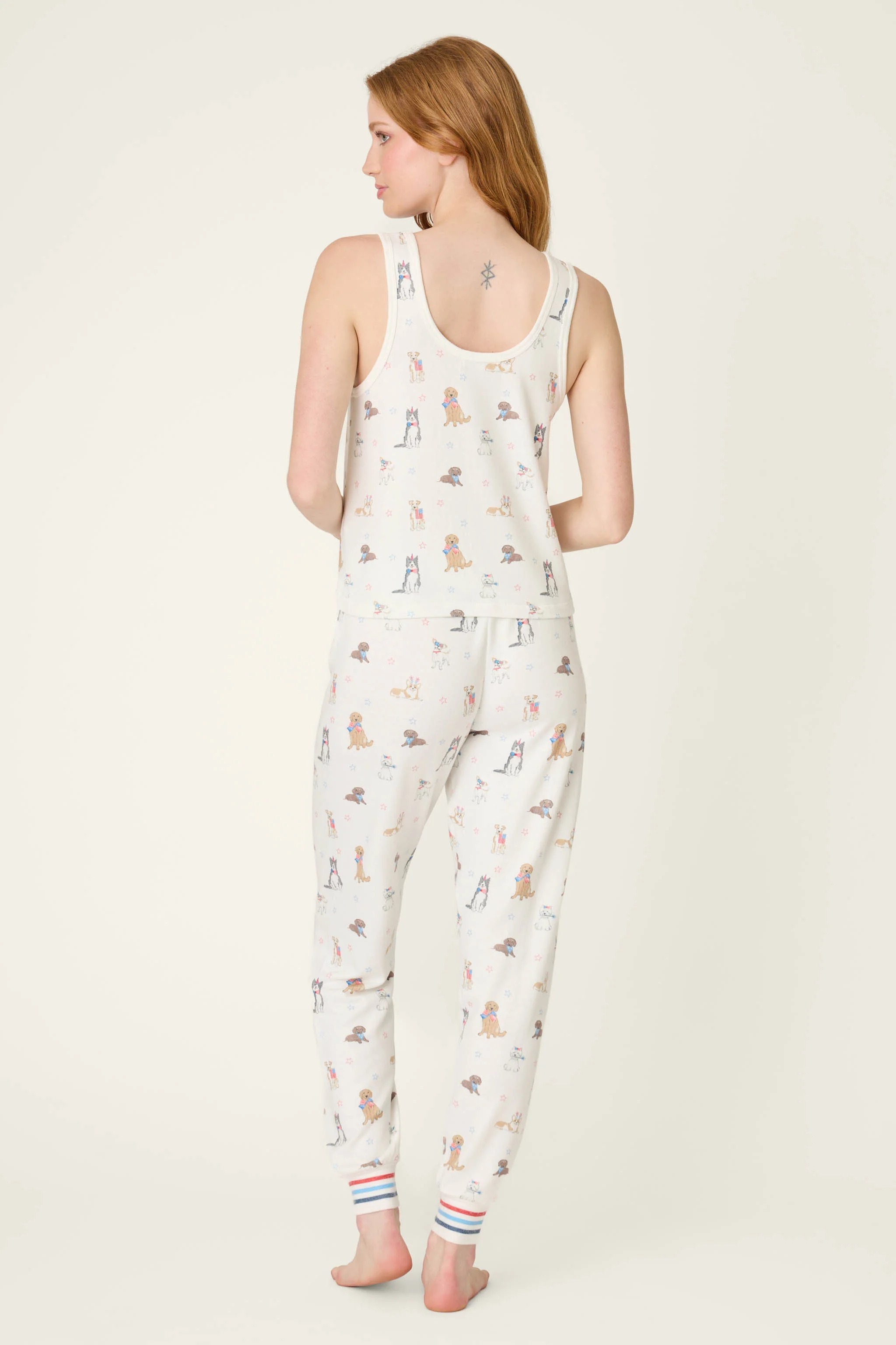Red, White, & Woof Patriotic Pups Long PJ Set - Image 3