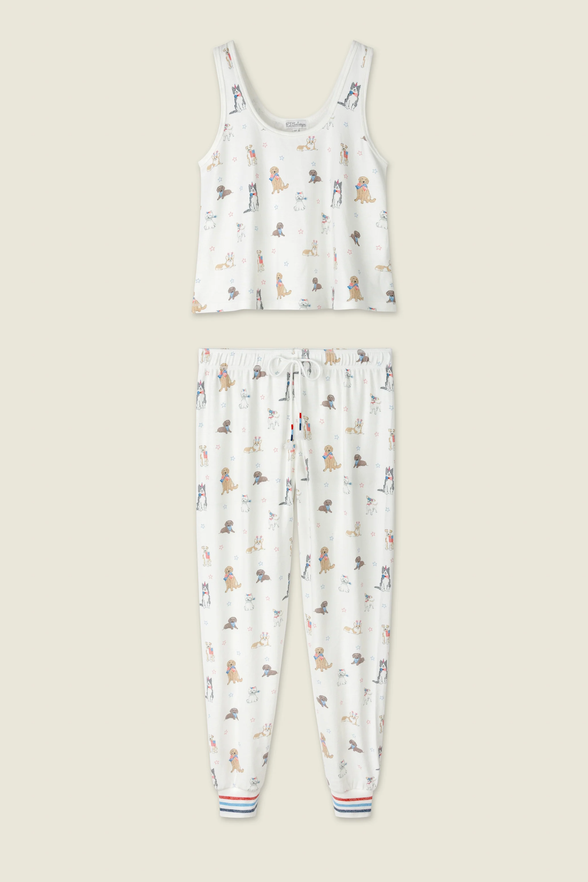 Red, White, & Woof Patriotic Pups Long PJ Set - Image 6