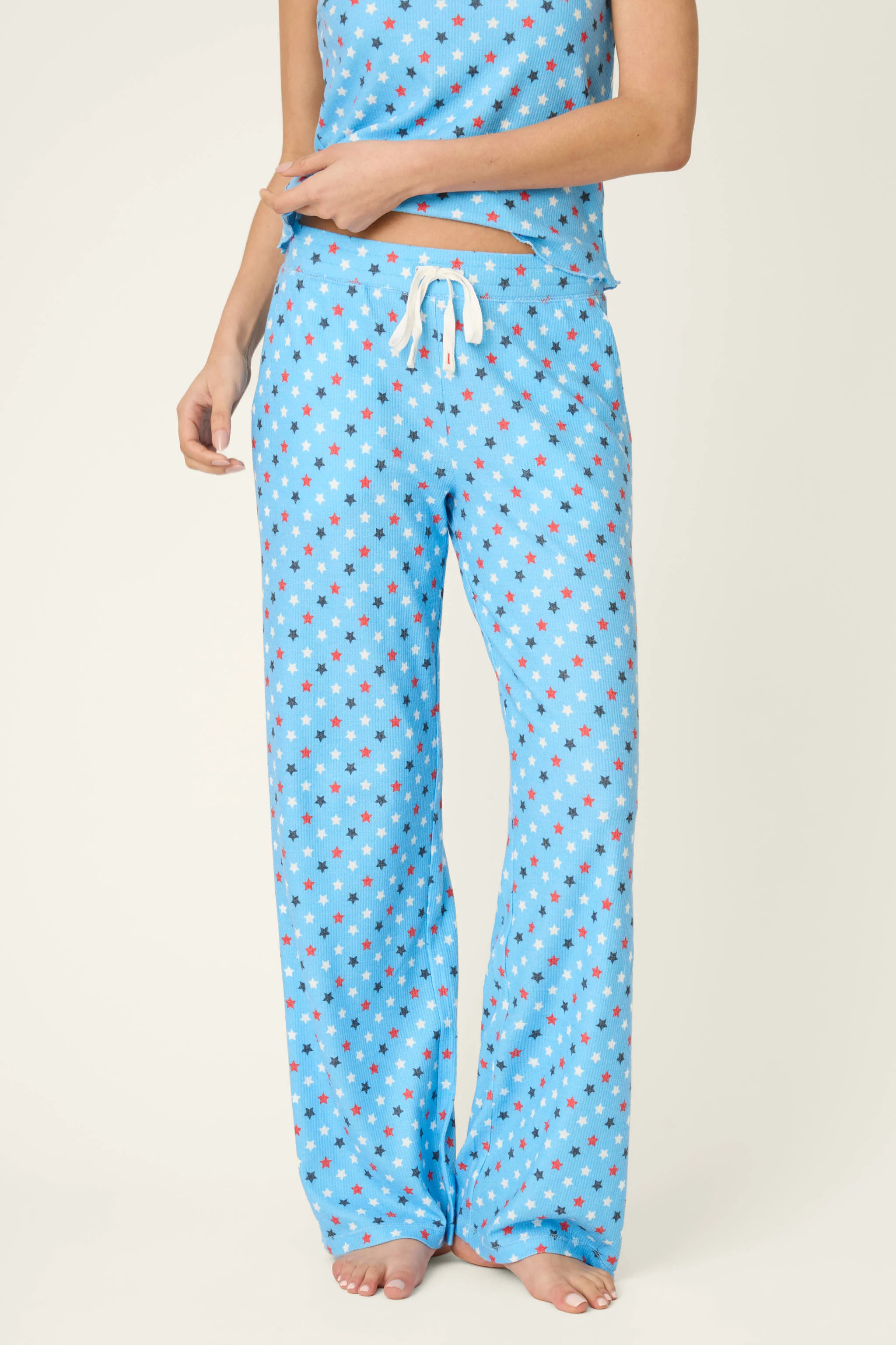 Star Spangled Summer Bay Blue Star Print Pajama Pants