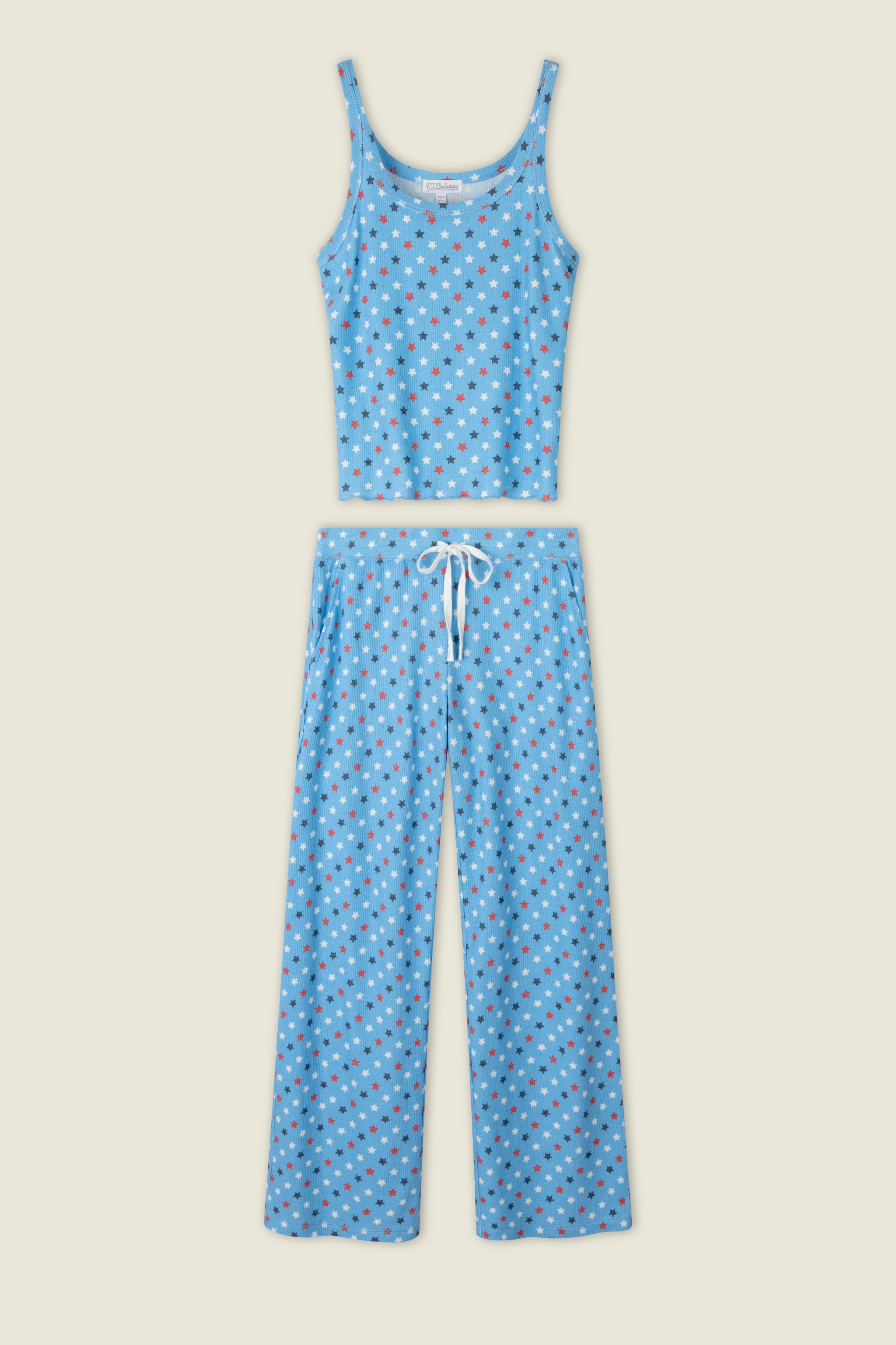 Star Spangled Summer Bay Blue Star Print PJ Set - Image 7