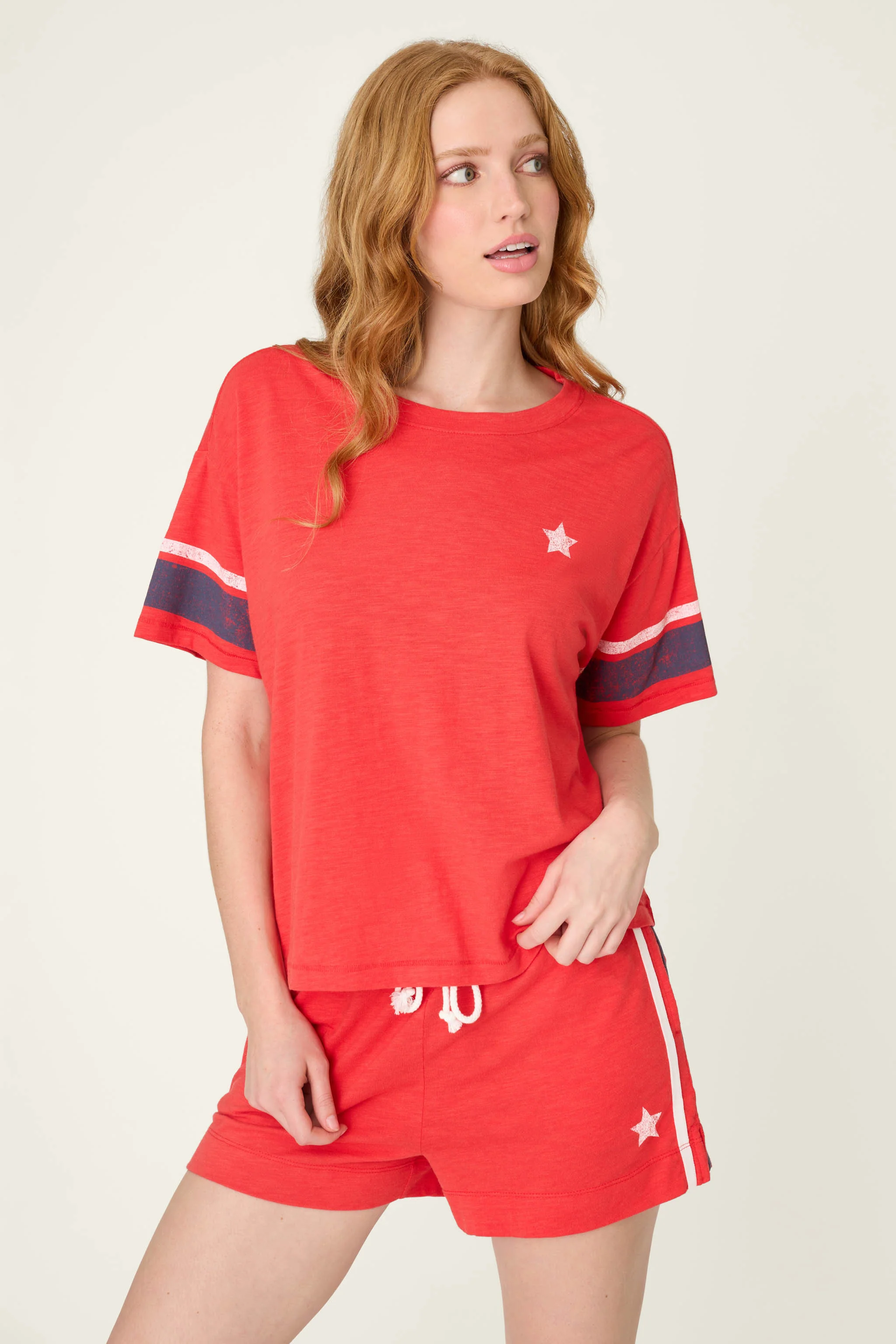Star Spangled Summer True Scarlet Short Sleeve Top - Image 4