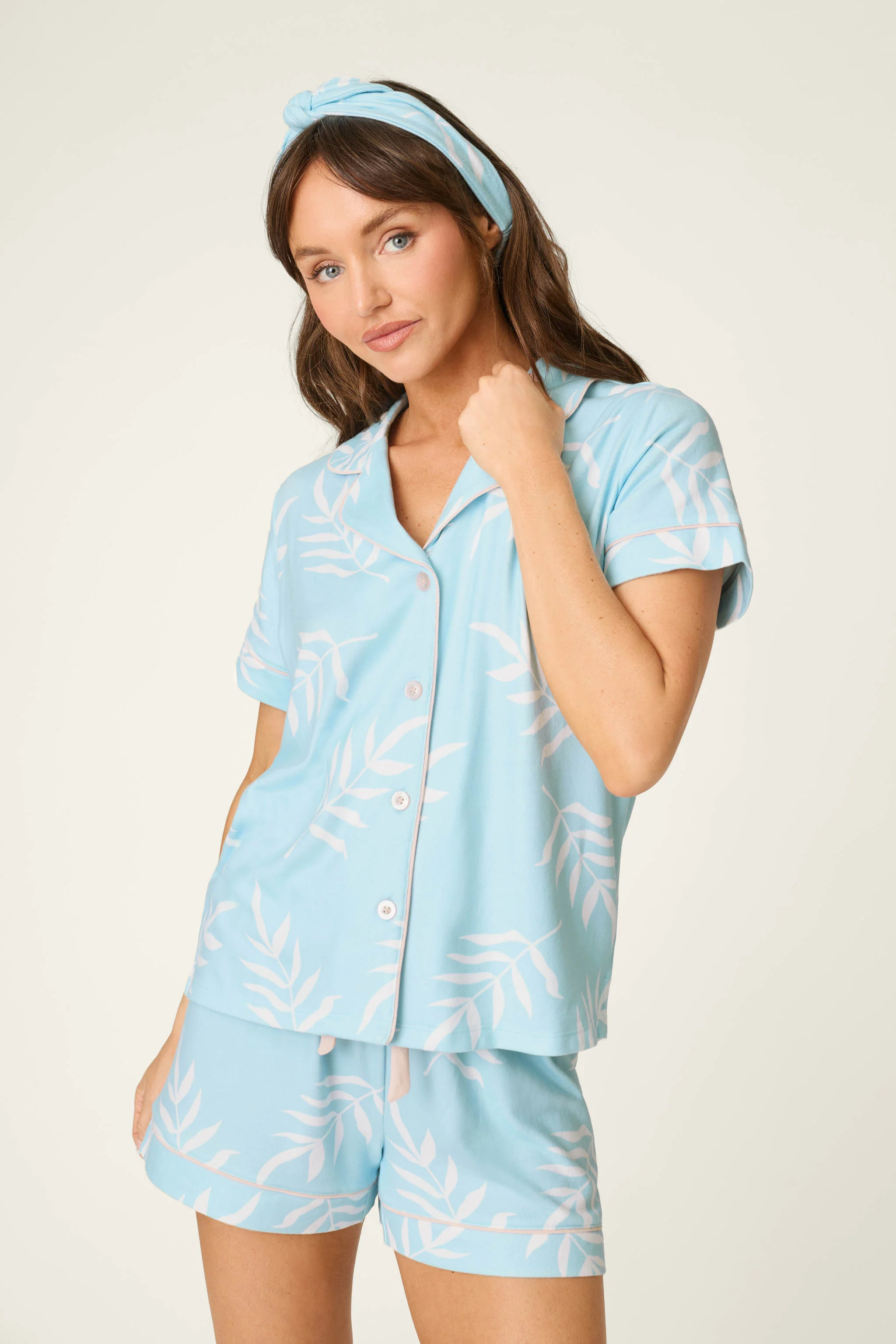 The Coastal Club Crystal Waters 3-Piece Short PJ Set - Image 3