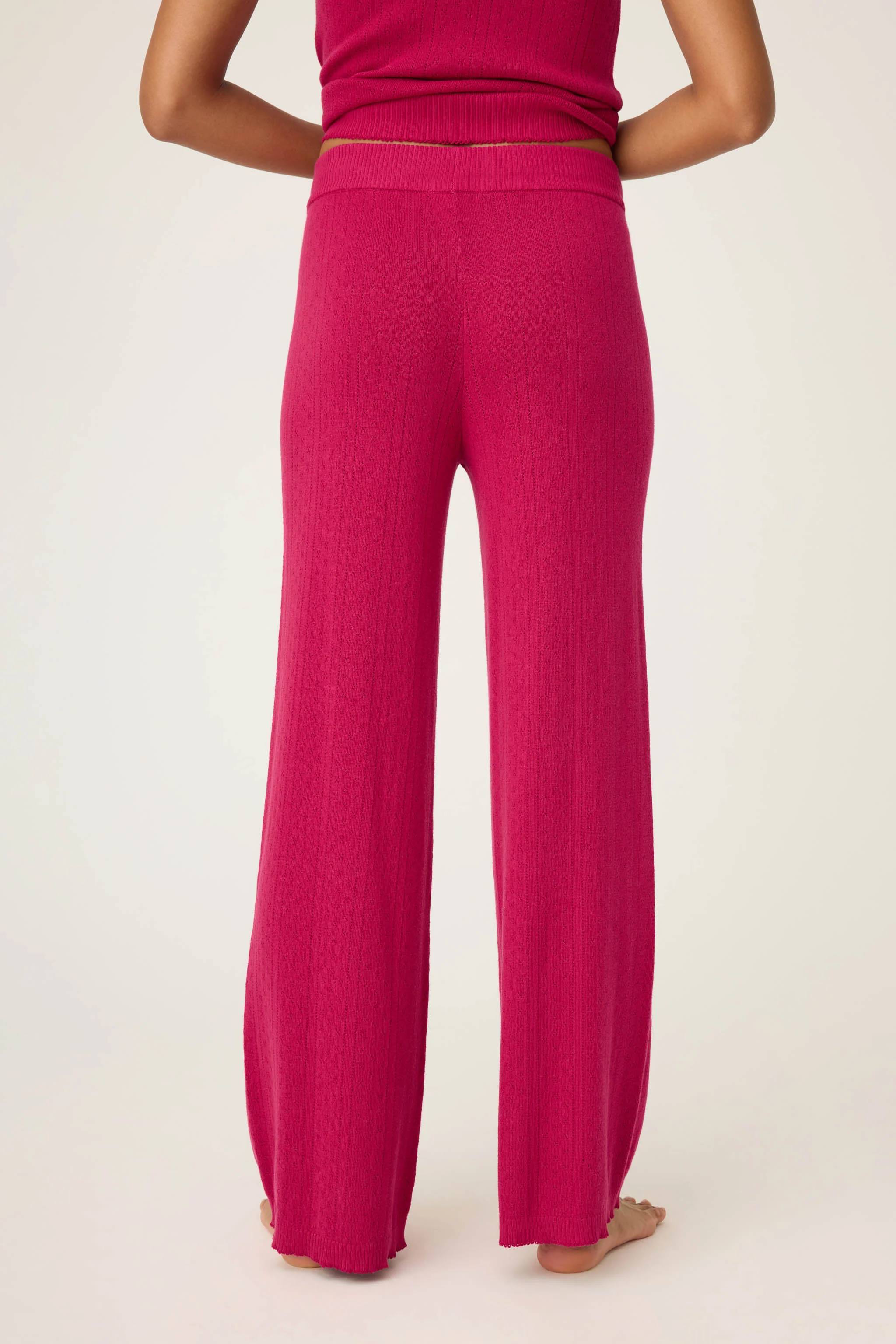 Sweetheart Pointelle Solid Lounge Pants - Image 2