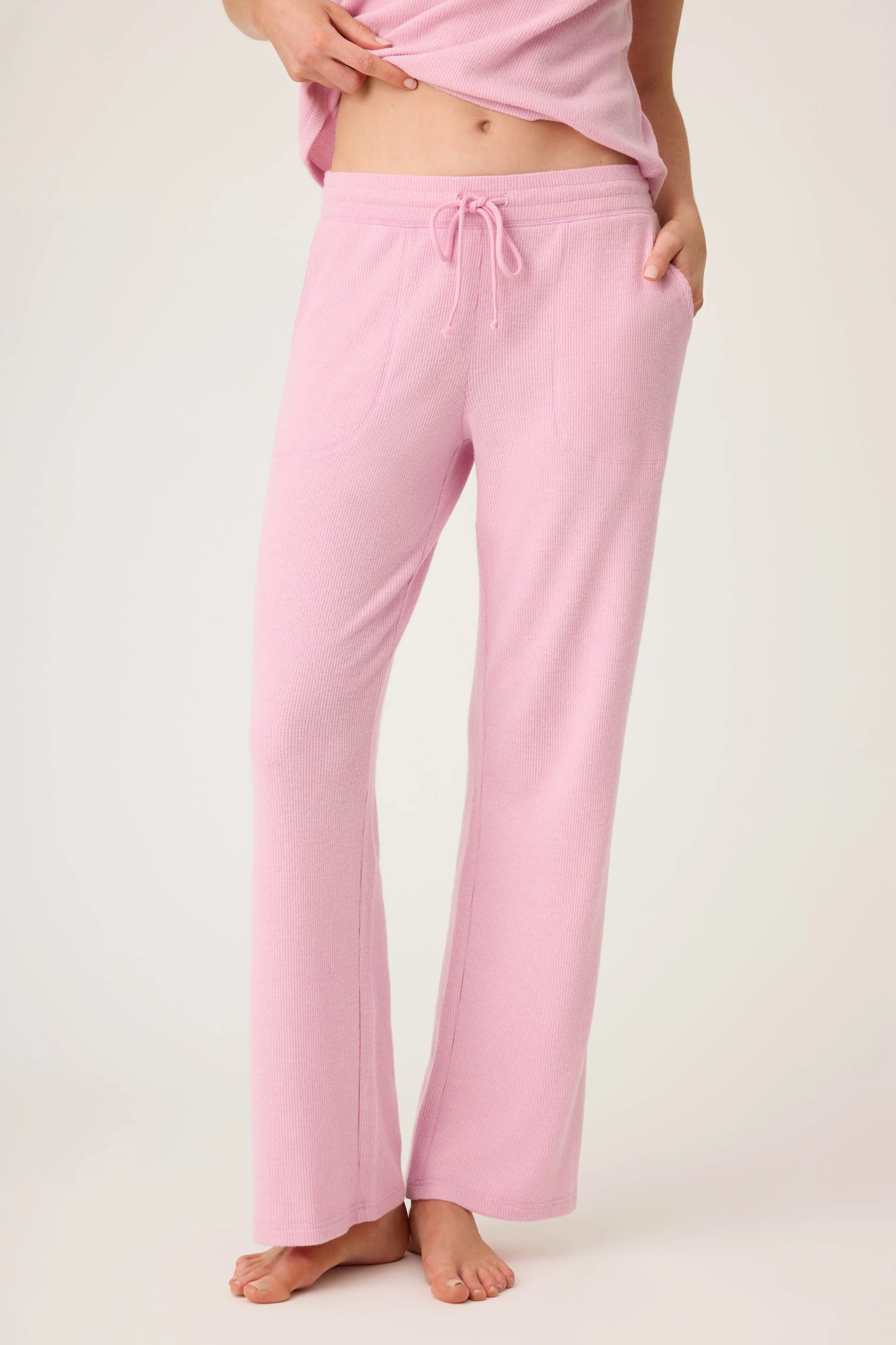 Wish You Were Here Peachy Open Leg Pants