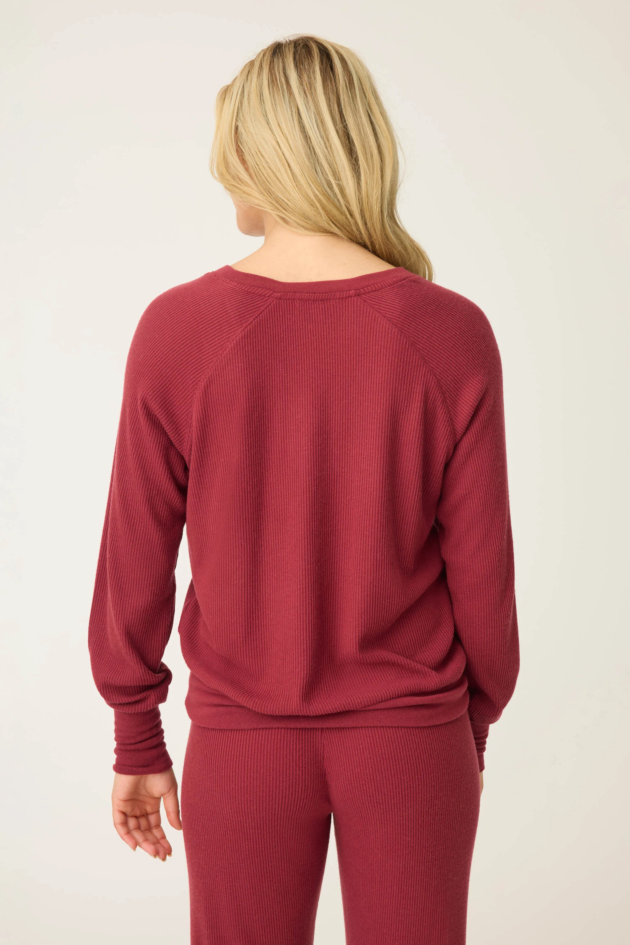 Textured Essentials Port Long Sleeve Top - Image 4