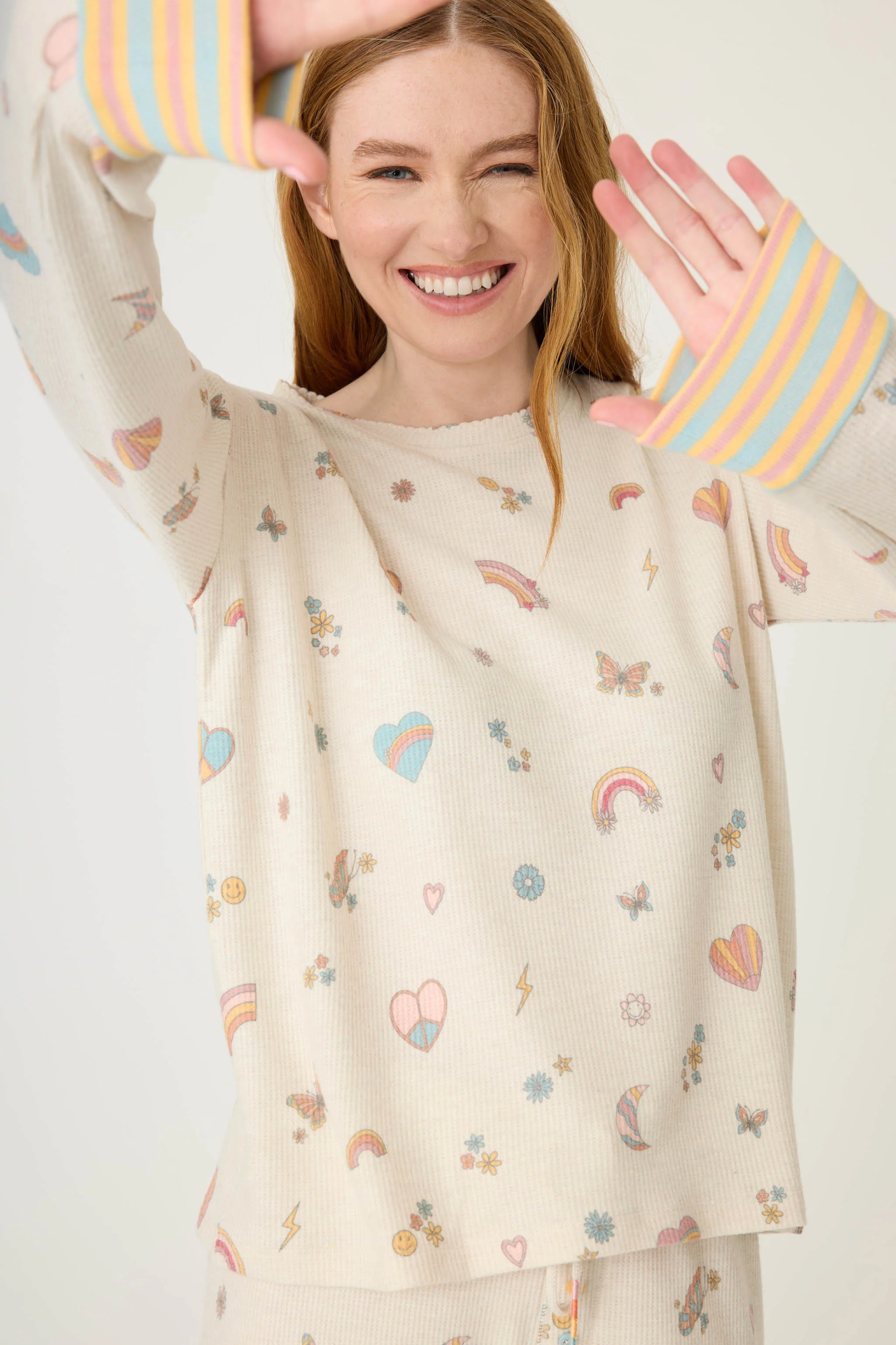 Sunshine On My Mind Emoji-Fun Long Sleeve Top - Image 3