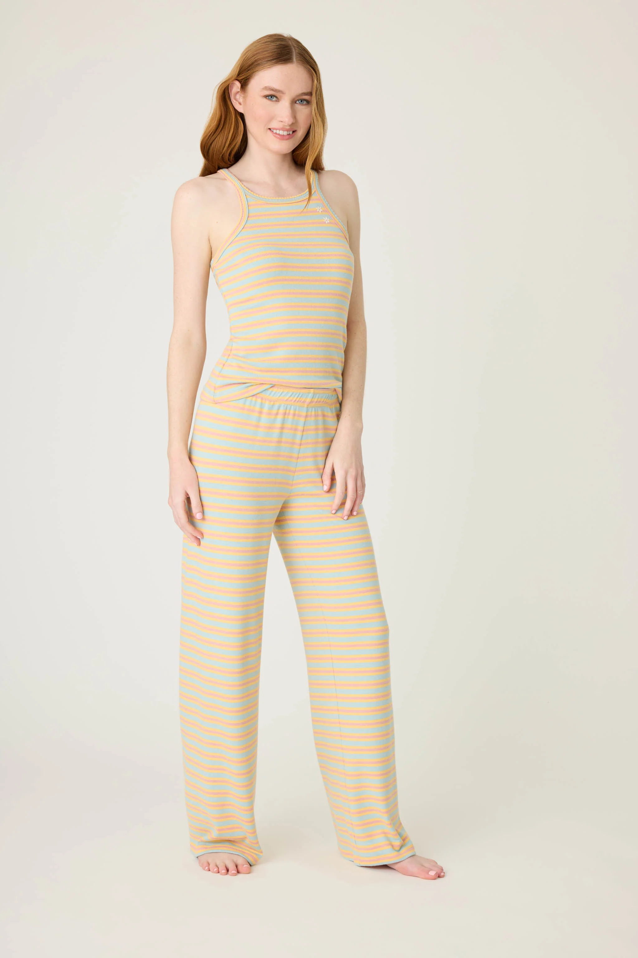 Sunshine On My Mind Striped Open Leg Pants - Image 4