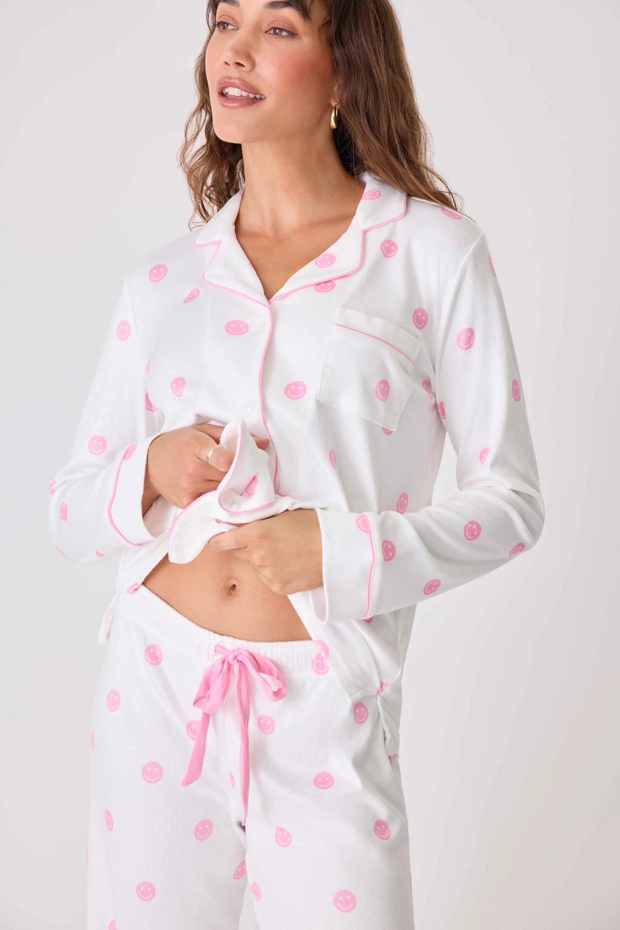 Susan G. Komen Choose Happy Long Sleeve PJ Top - Image 5