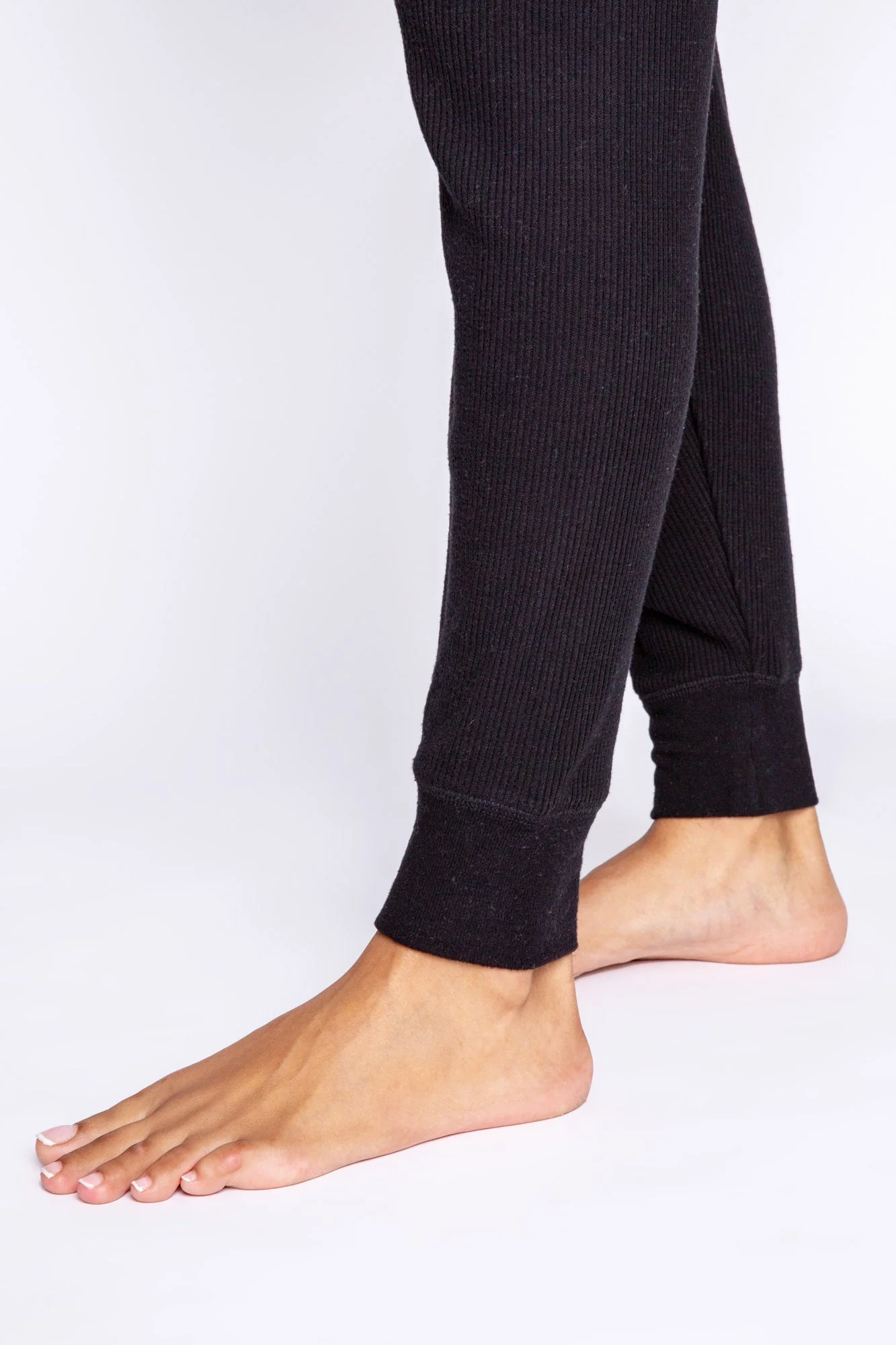 Textured Essentials Black Jammie Pants - Image 4