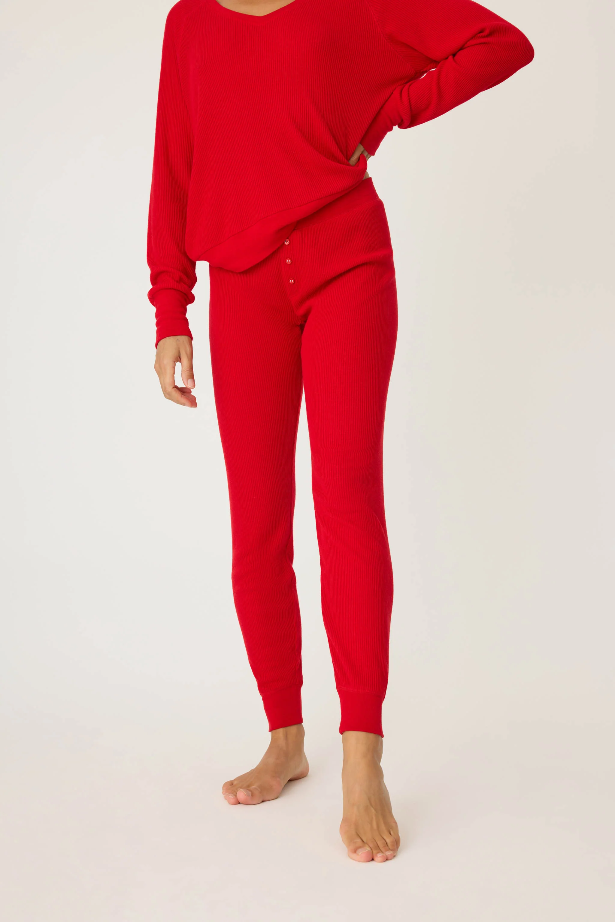 Textured Essentials Red Jammie Pants - Image 5