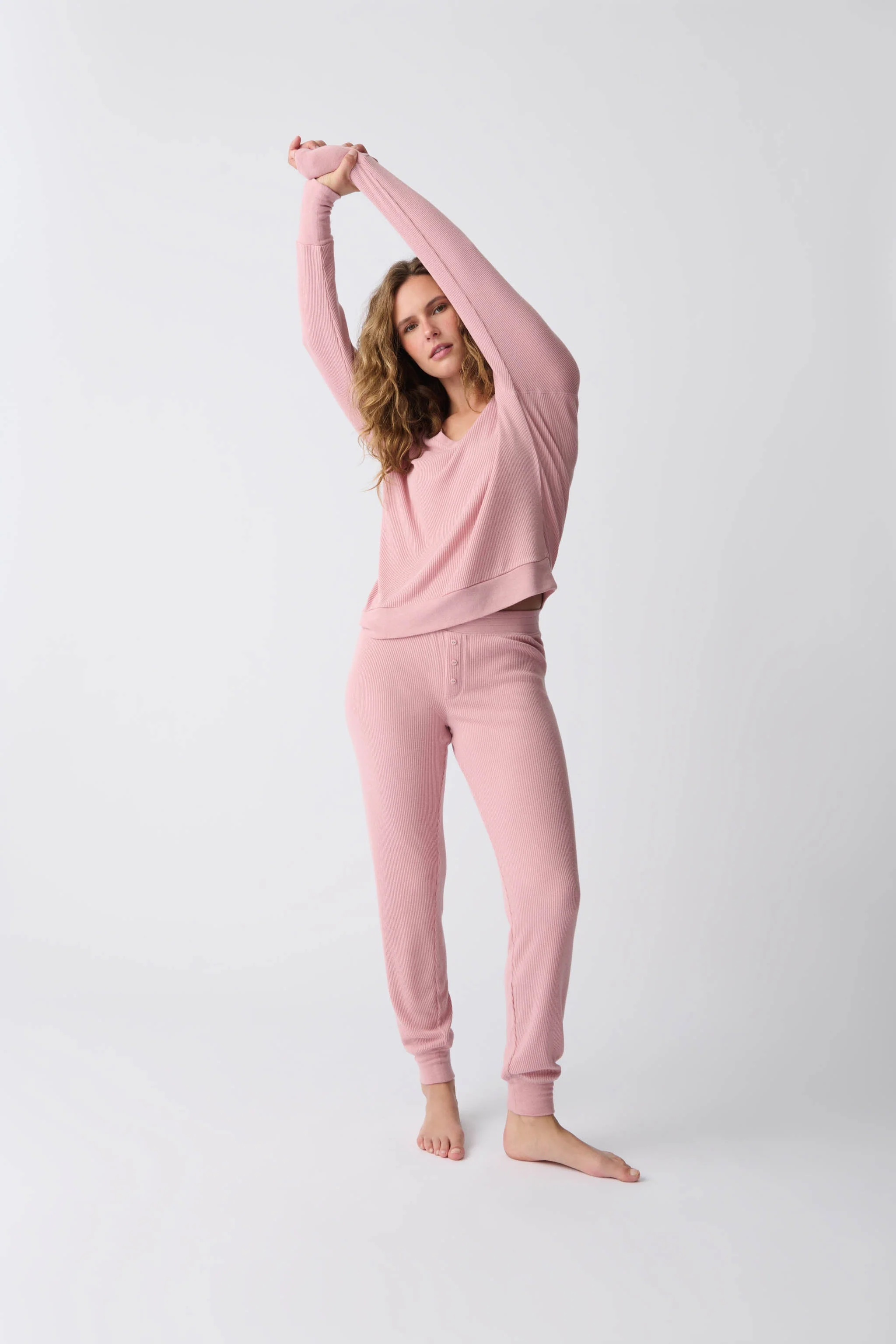 Textured Essentials Rosewood Jammie Pants - Image 4