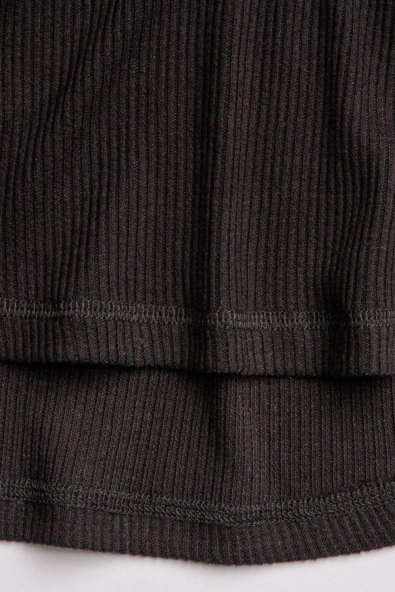 Textured Essentials Black Long Sleeve Top - Image 6