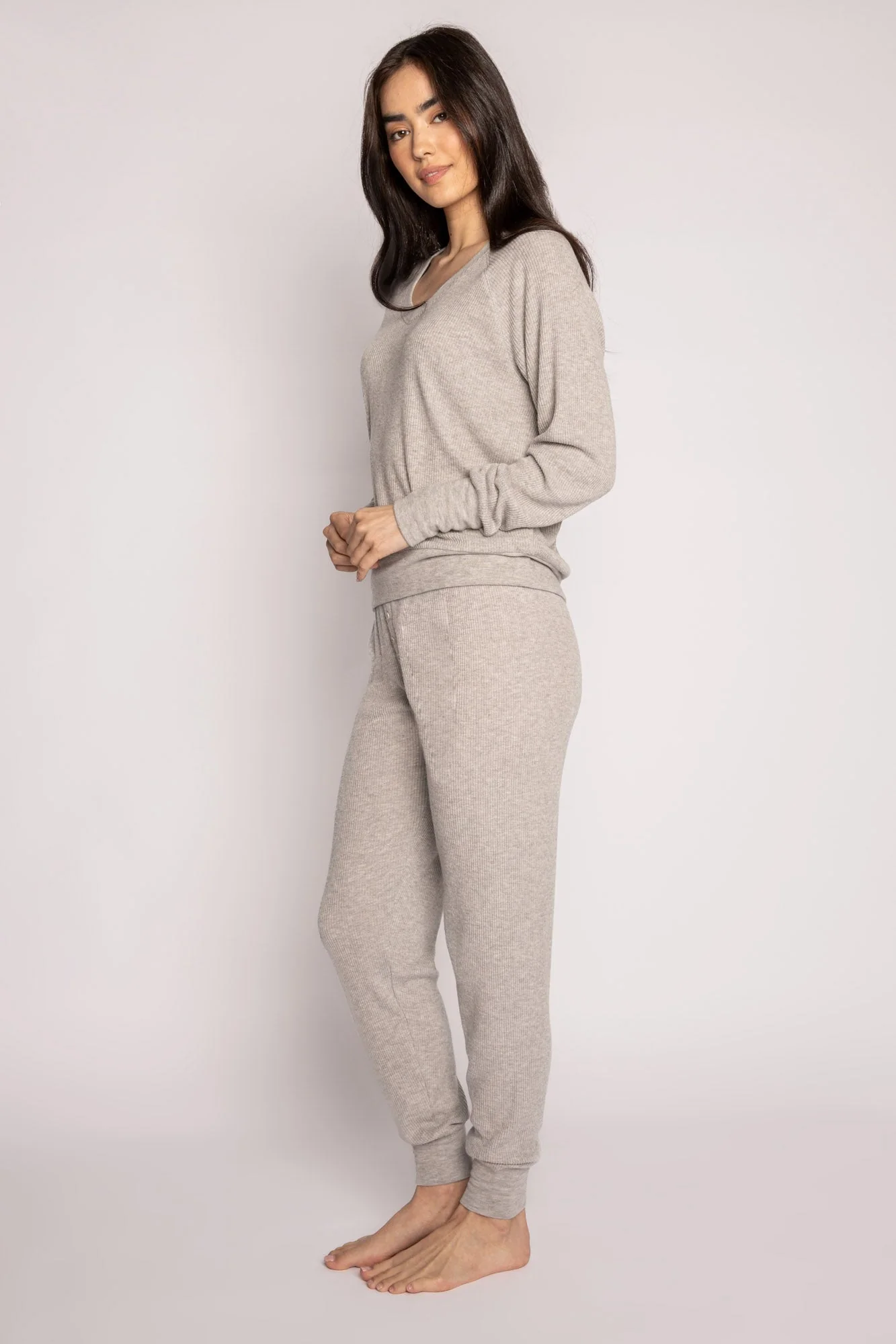 Textured Essentials Heather Grey Lounge Set - Image 5