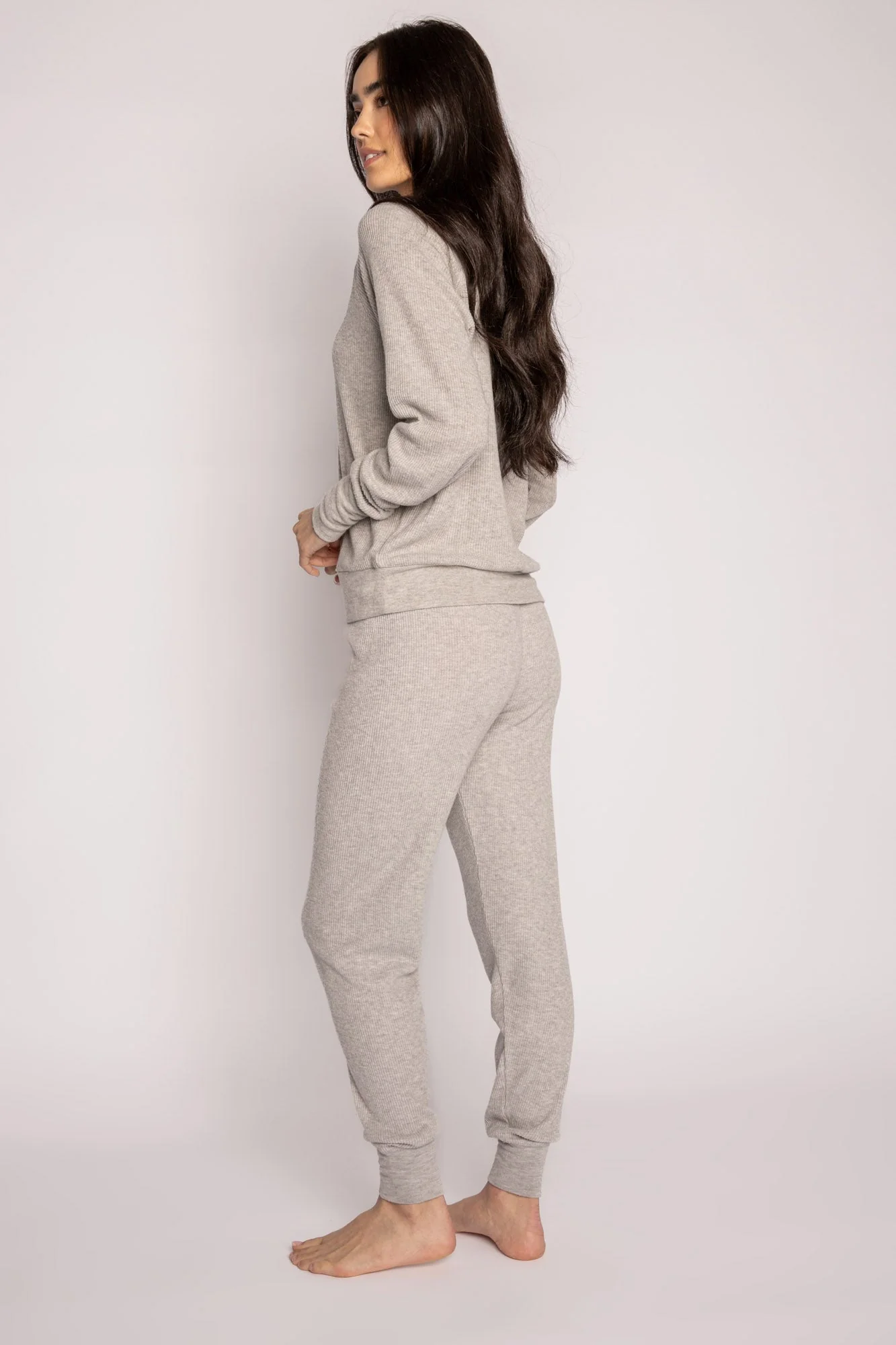 Textured Essentials Heather Grey Lounge Set - Image 6