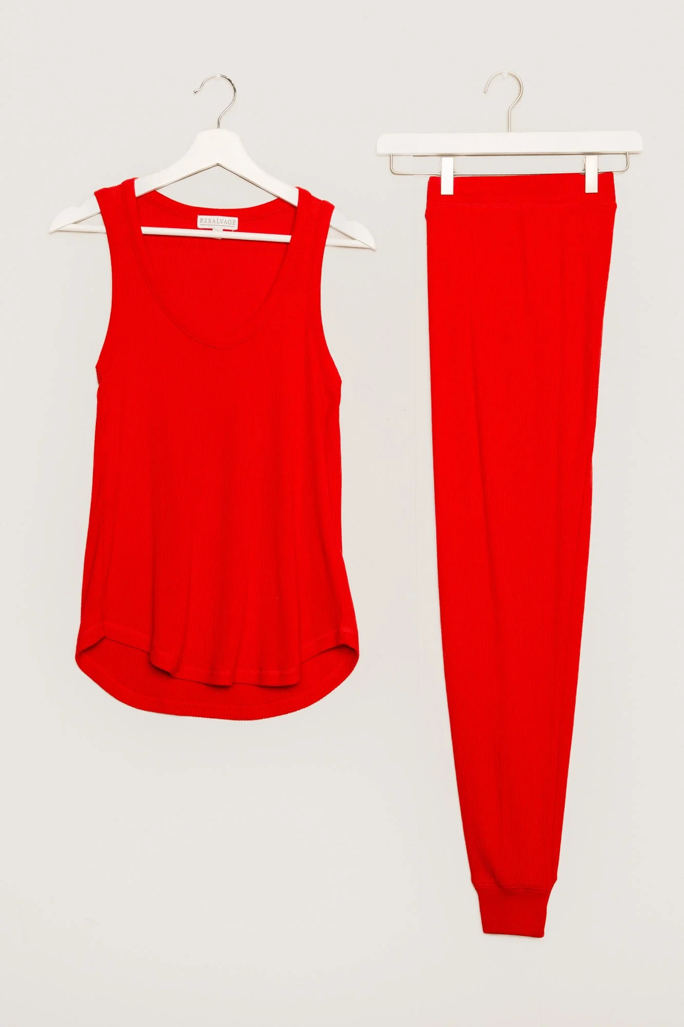 Textured Essentials Red Tank Top Lounge Set - Image 2
