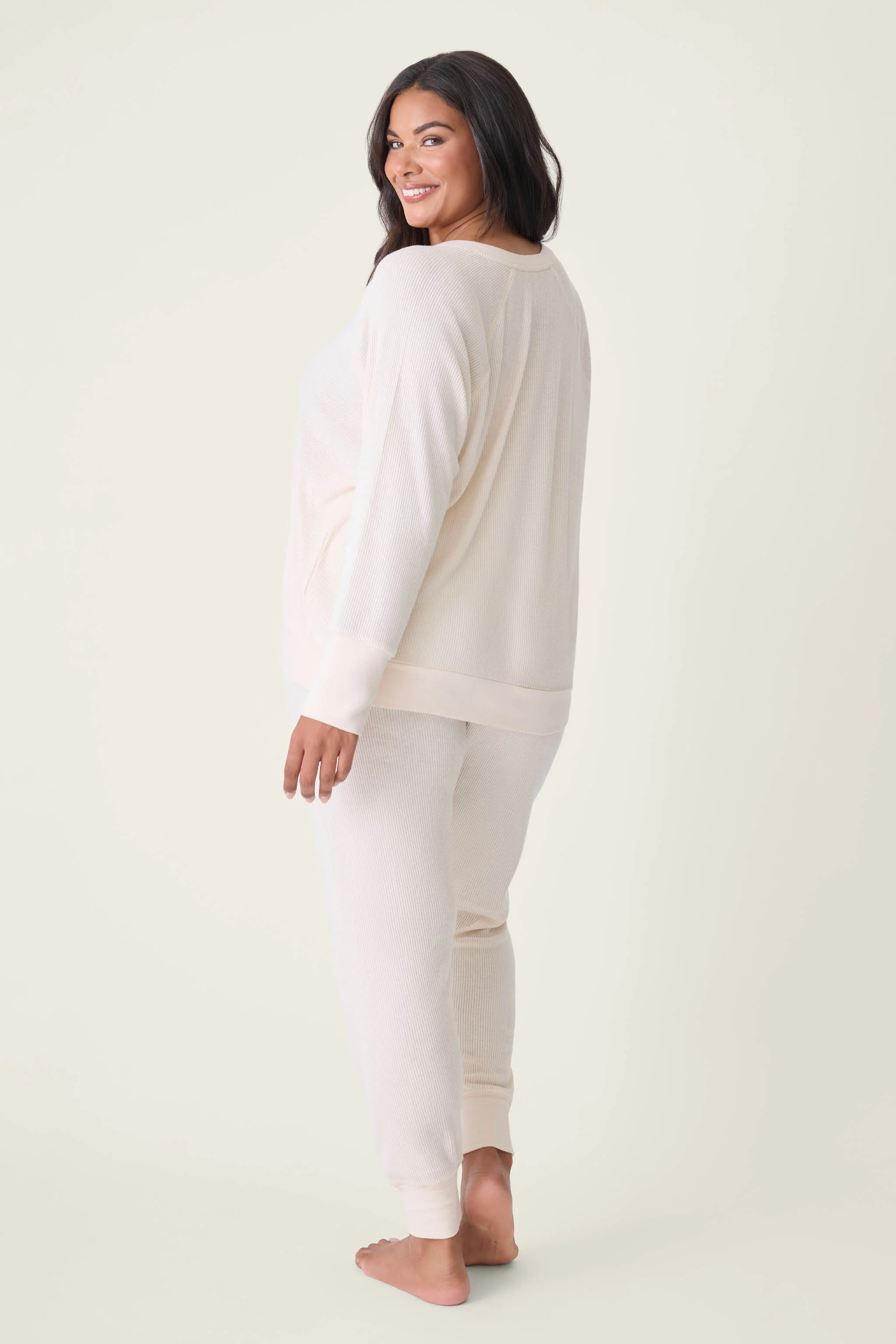Textured Essentials Stone Plus Size Lounge Set - Image 5