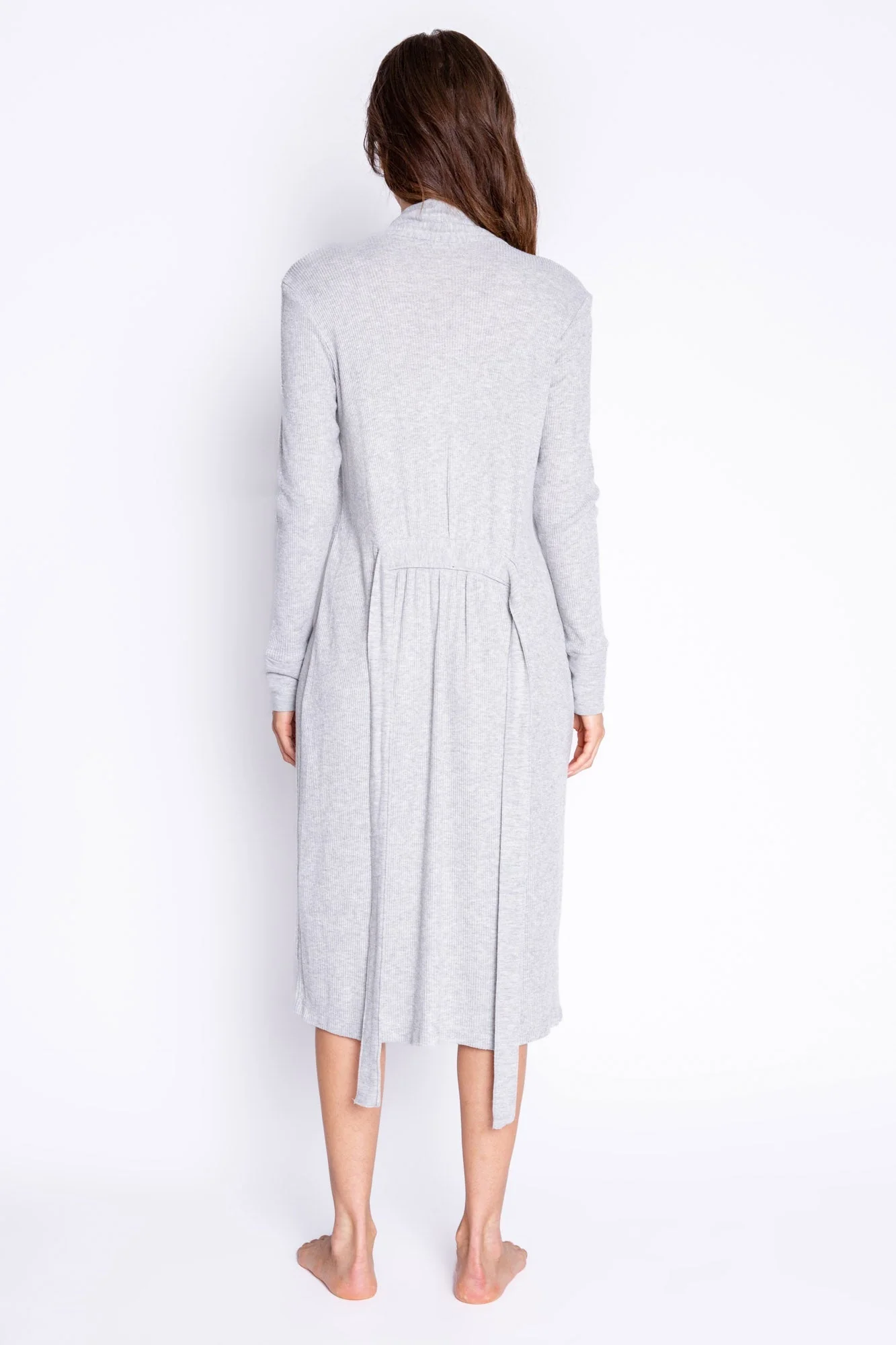 Textured Essentials Heather Grey Robe - Image 6