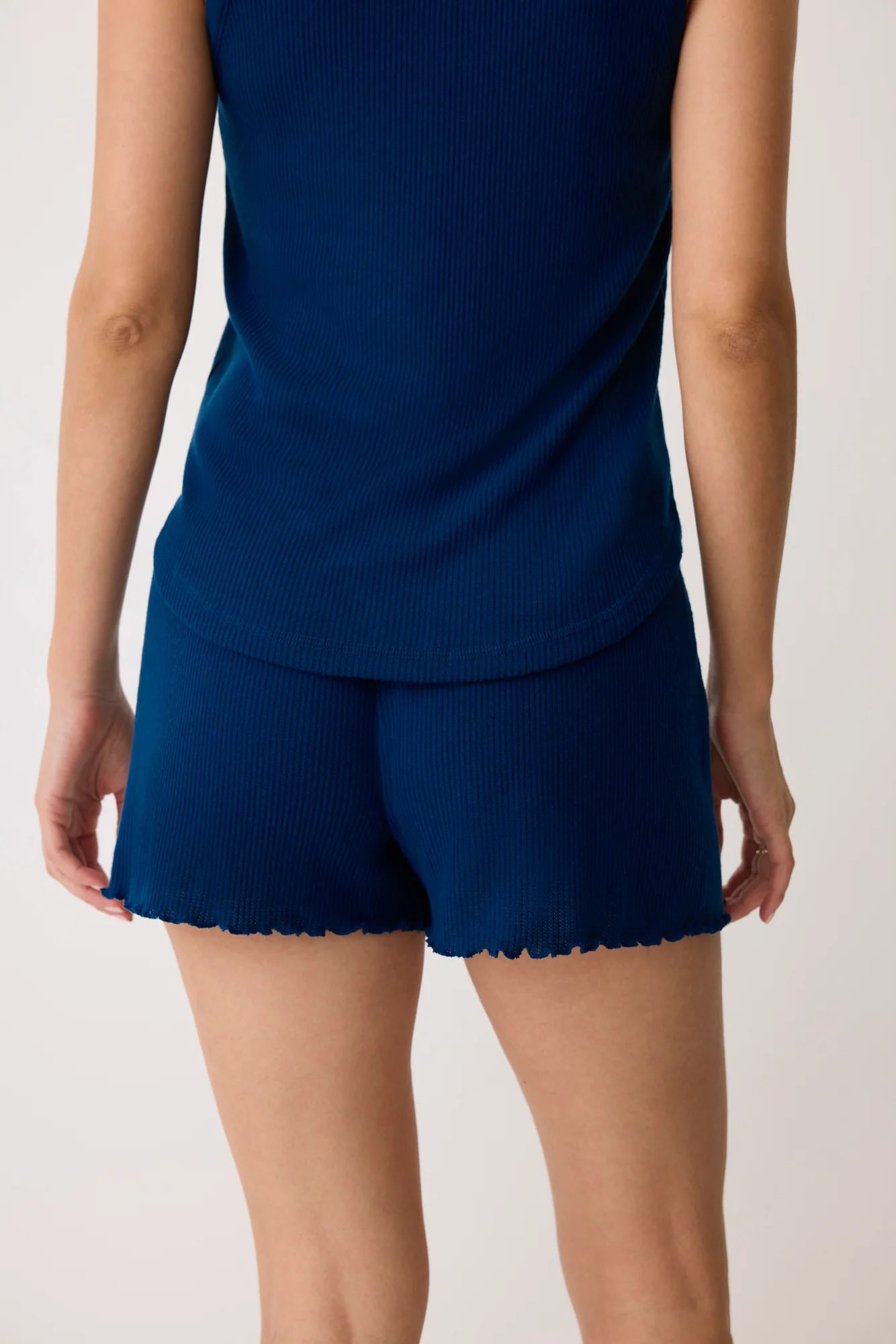 Textured Essentials Navy Shorts - Image 3