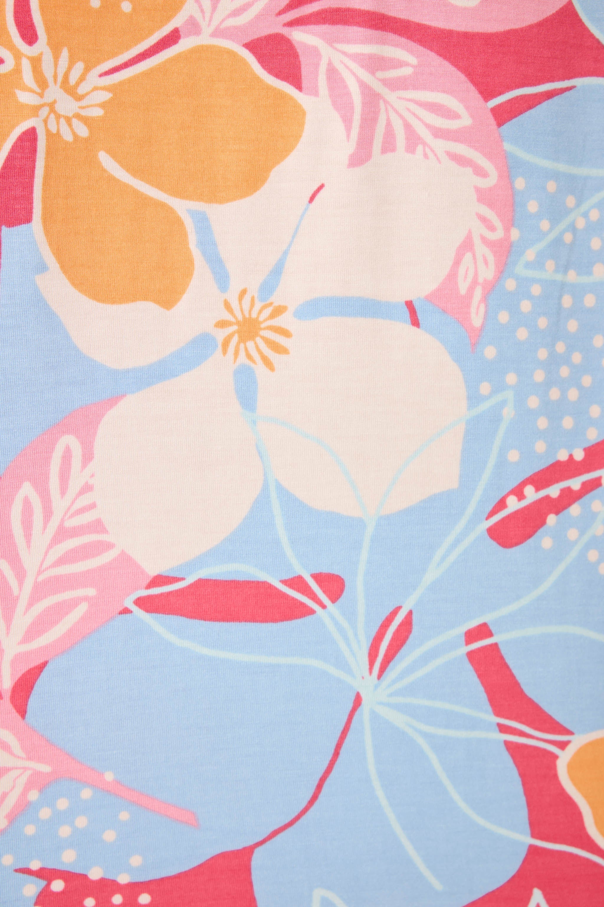 Tropical Dreams Floral Short Sleeve Top - Image 7