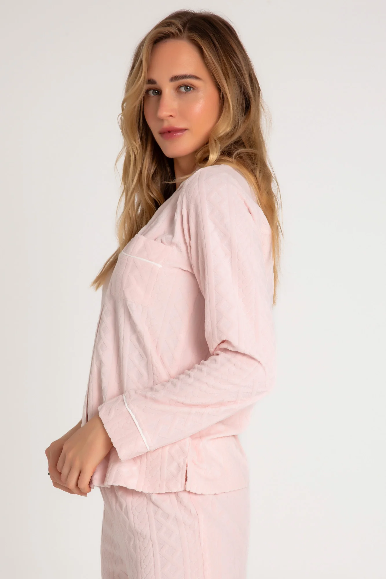 Very Terry Cable Crew Long Sleeve Top - Image 4
