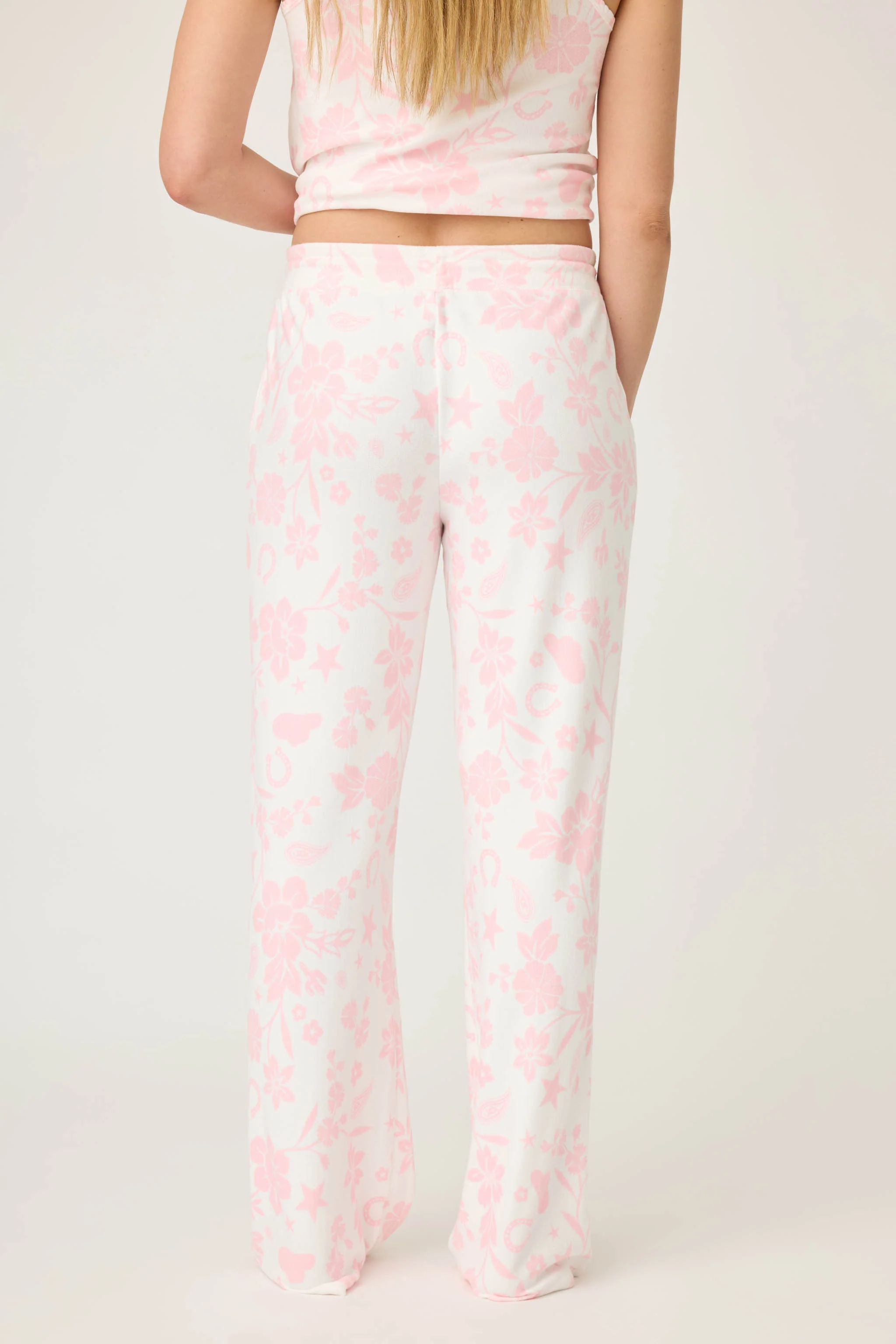 Wild Flower Western Floral Print Open Leg Pants - Image 5