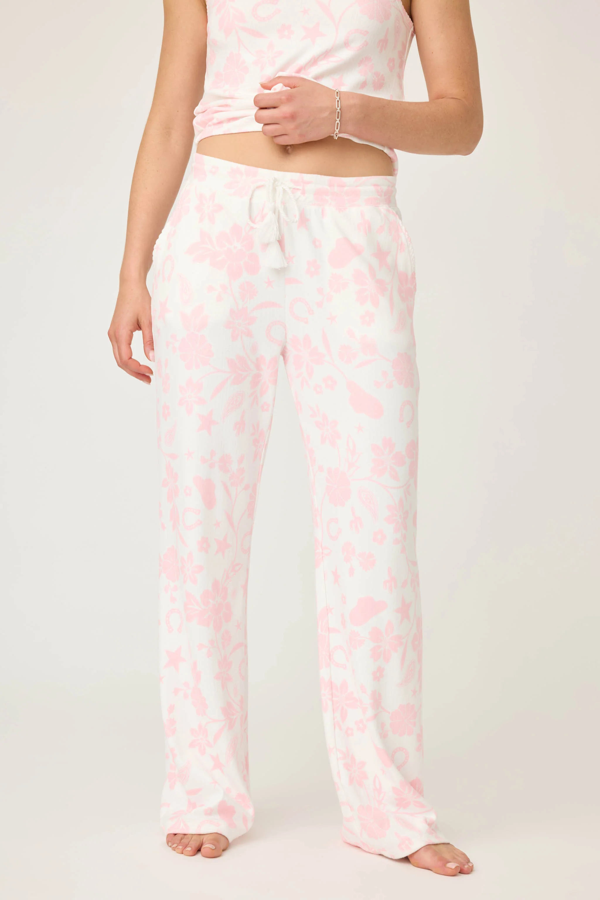 Wild Flower Western Floral Print Open Leg Pants - Image 7