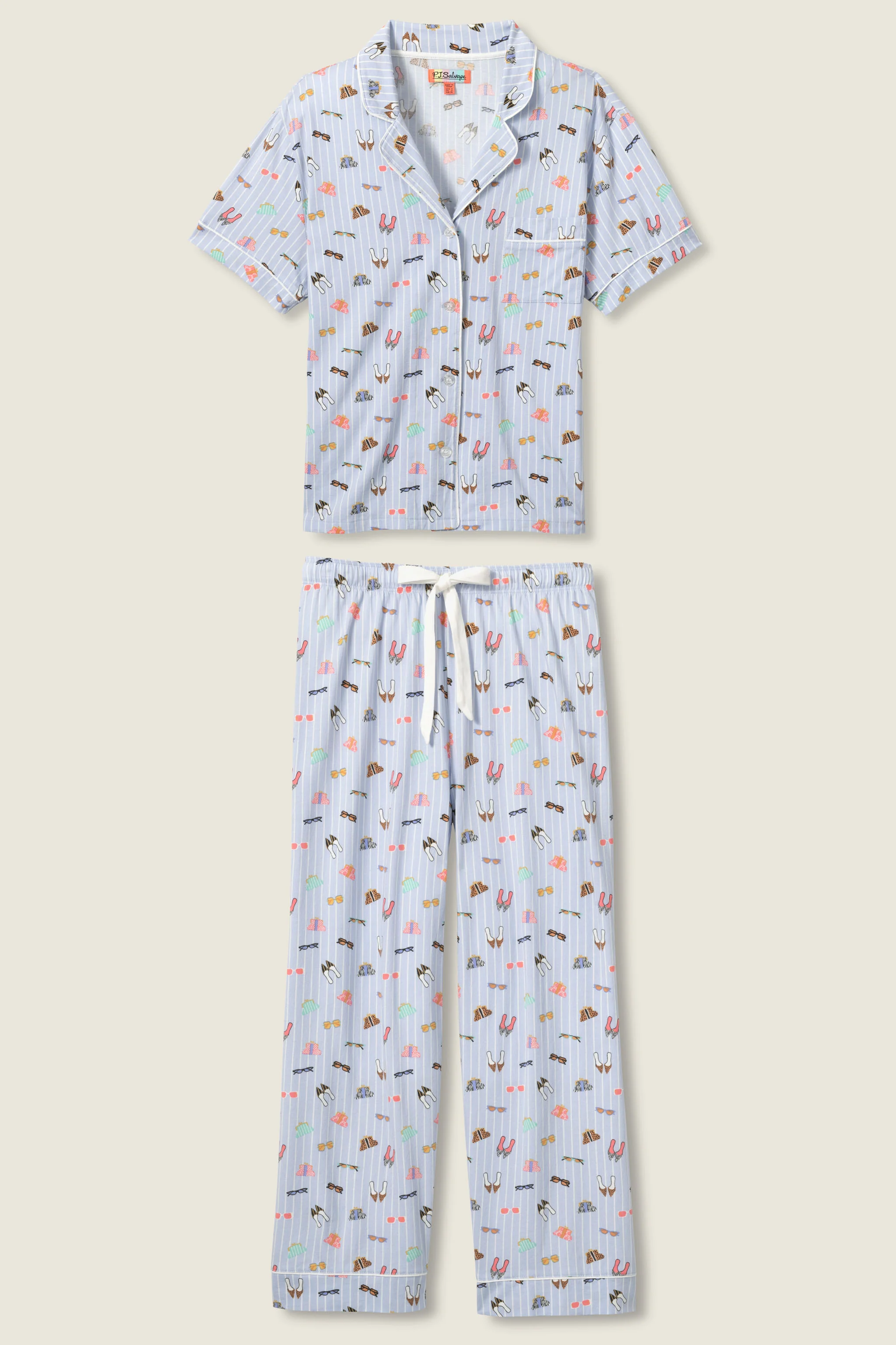 Whimsy Shoes Cropped PJ Set - Image 3